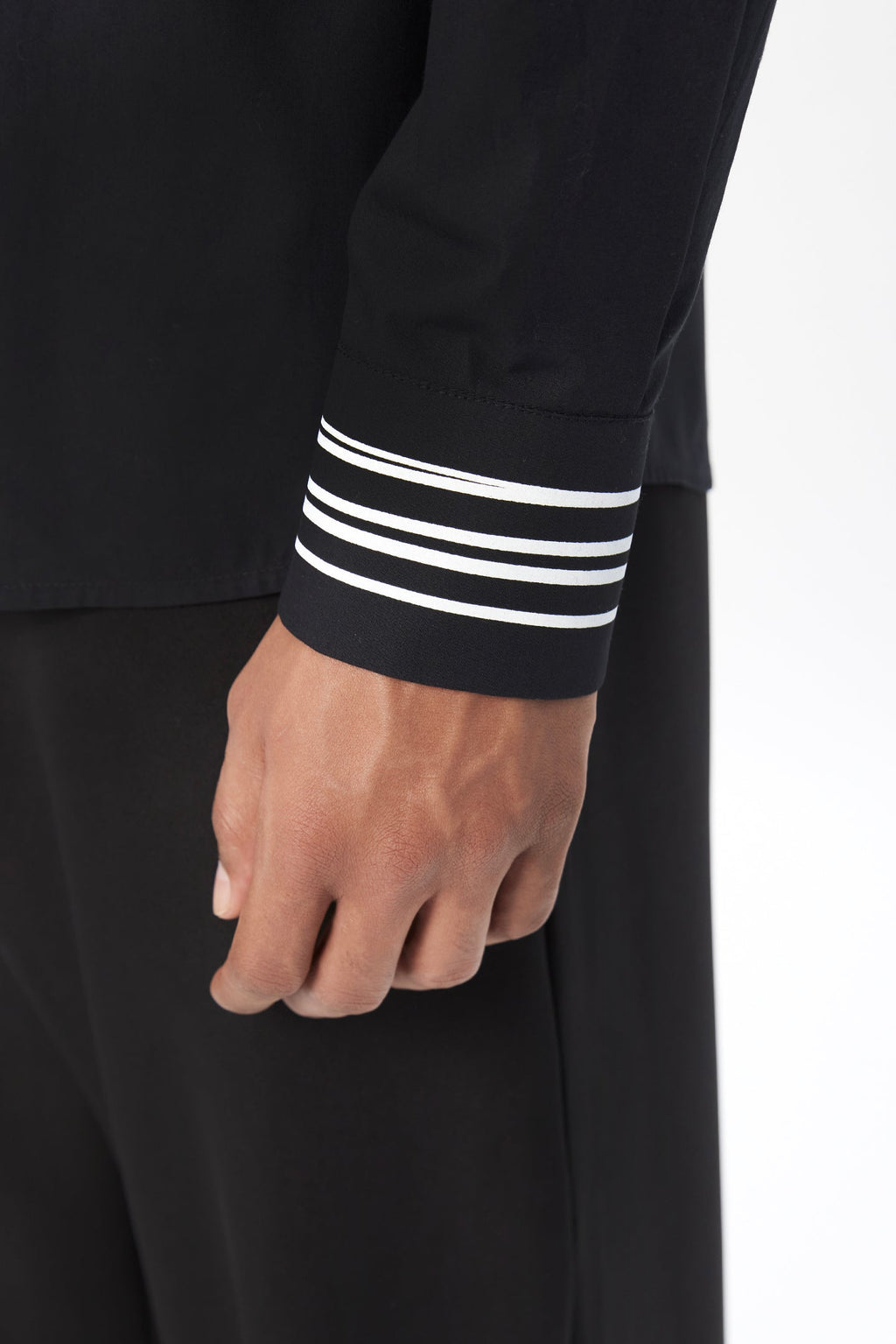 Regular Fit Button-Up Shirt with Stylish Line Print Placement - Genes Lecoanet Hemant