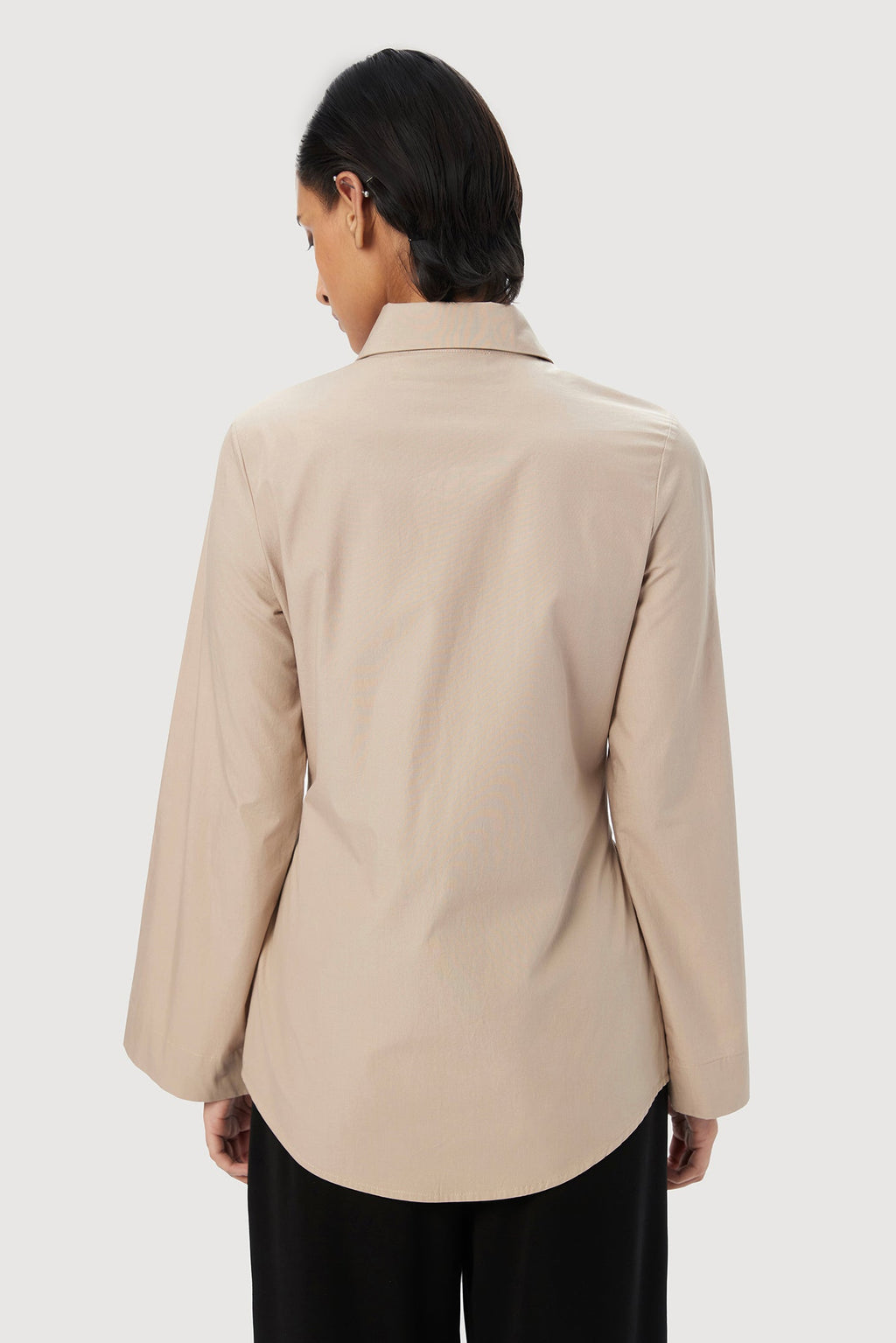 Slim Fit Shirt with Bell Sleeves and Waist-Tie Straps - Genes Lecoanet Hemant