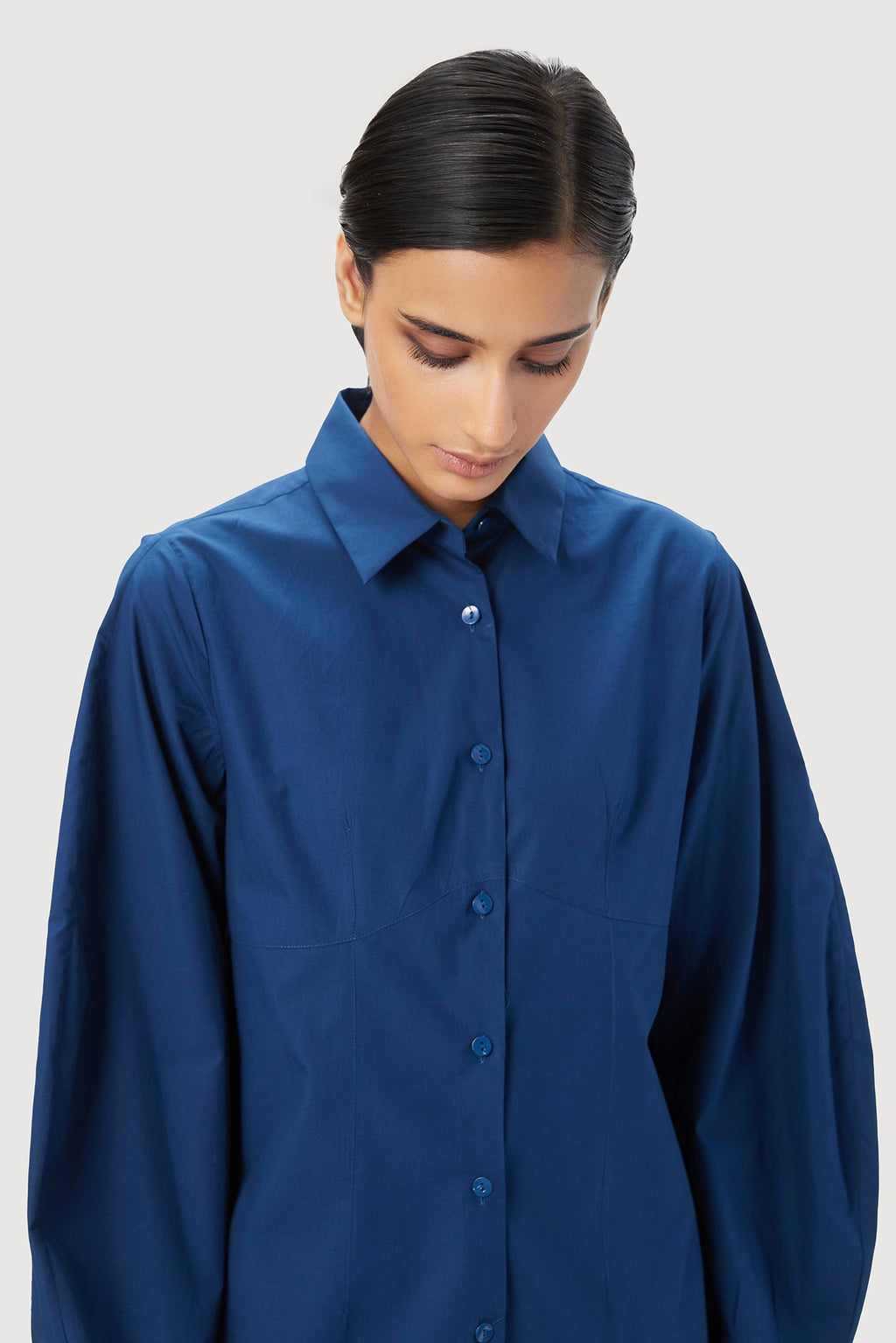 Regular Fit Button-Up Shirt with Voluminous Sleeves - Genes Lecoanet Hemant