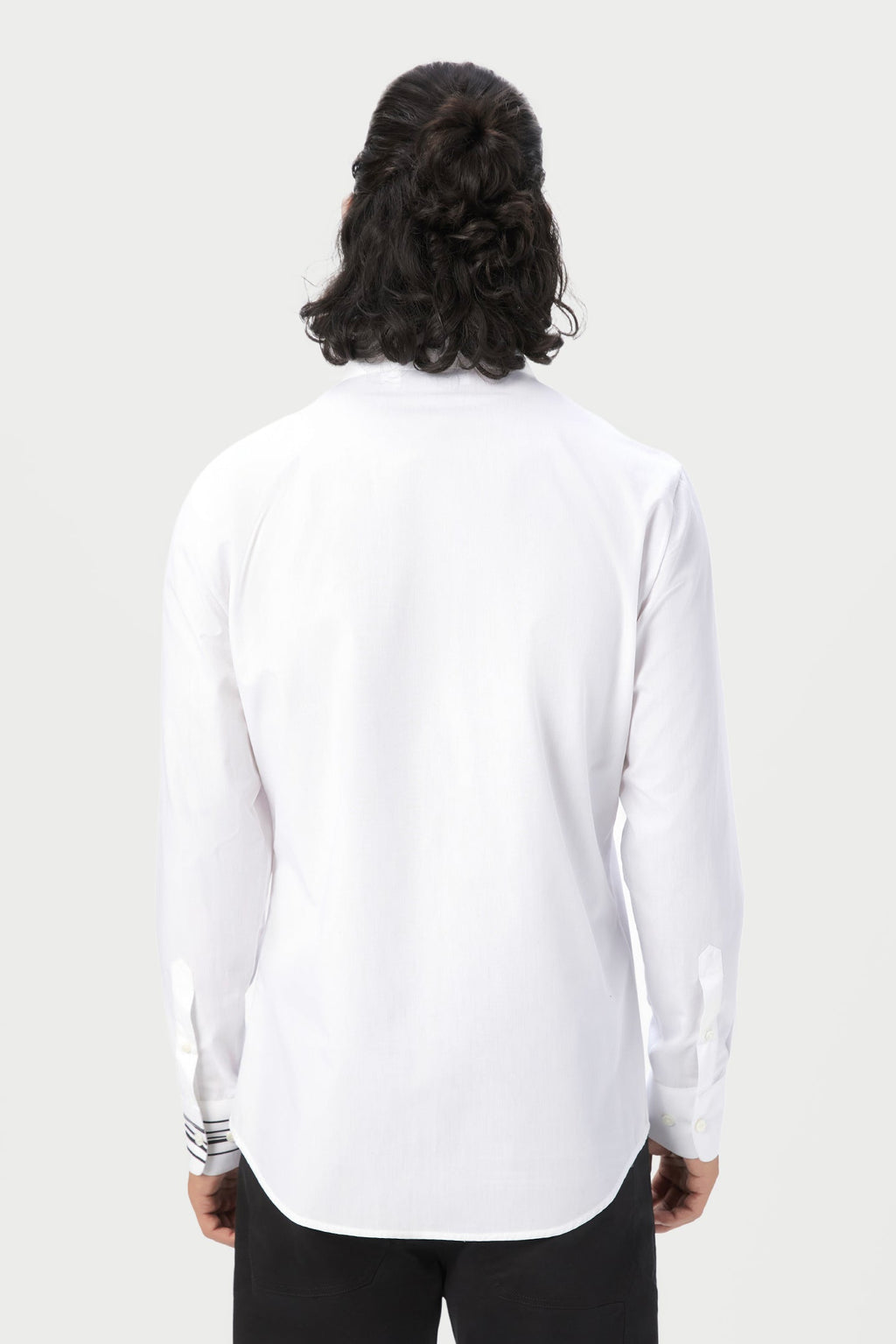 Regular Fit Button-Up Shirt with Stylish Line Print Placement - Genes Lecoanet Hemant