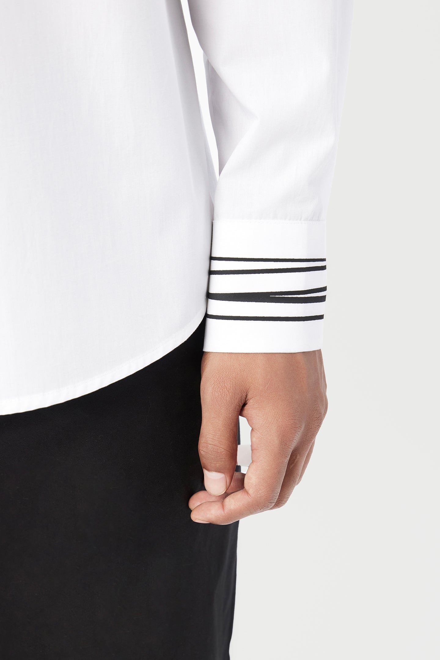 Regular Fit Button-Up Shirt with Stylish Line Print Placement - Genes Lecoanet Hemant