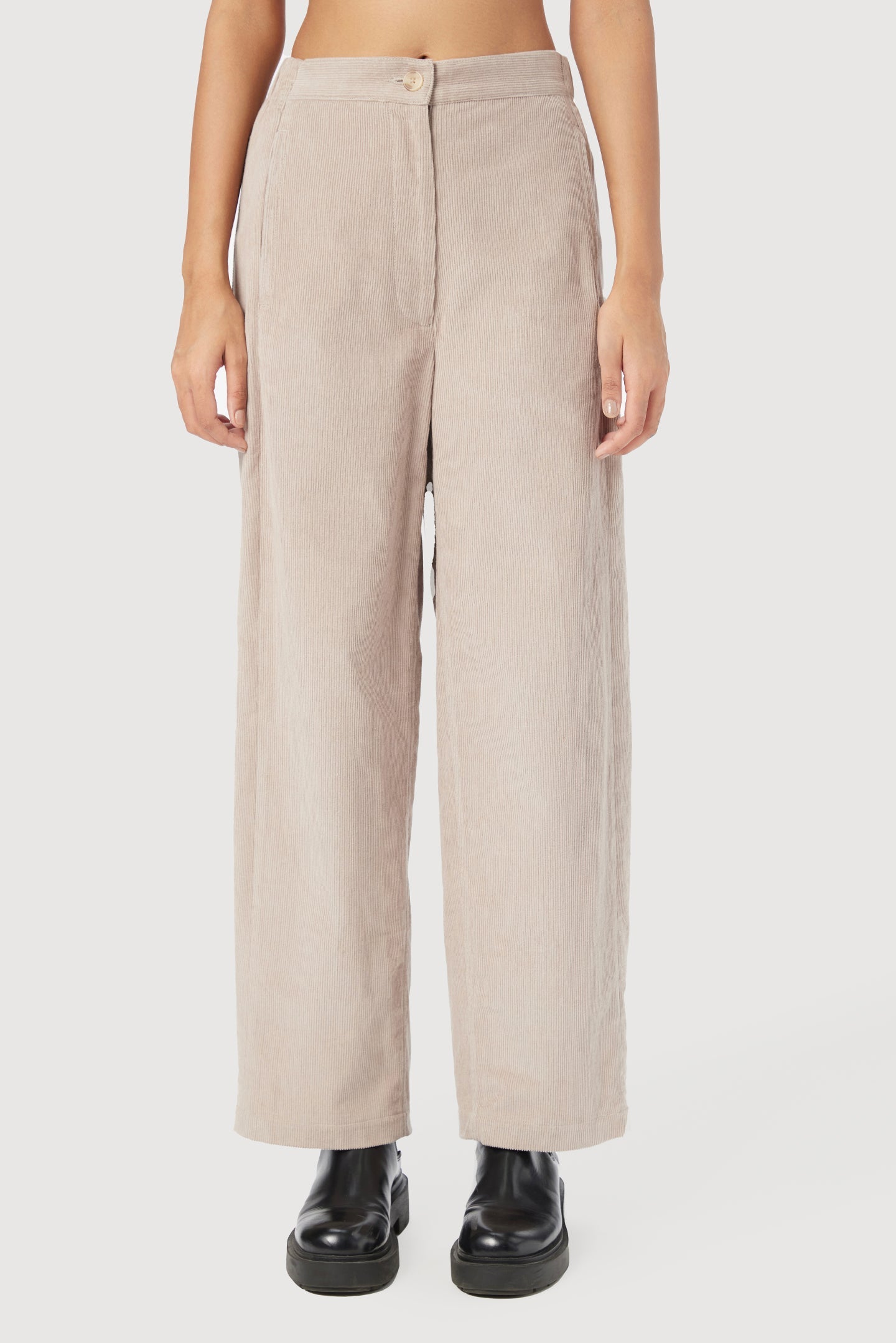 Straight Fit Trousers with Unique Seam Detailing and Knee Darts - Genes Lecoanet Hemant