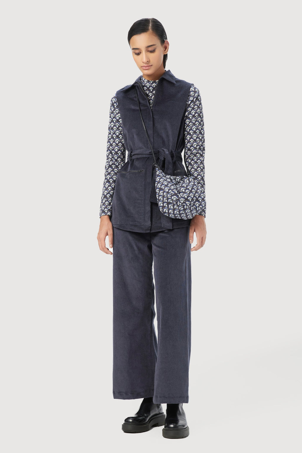 Regular Fit Trousers with Patch Pockets - Genes Lecoanet Hemant