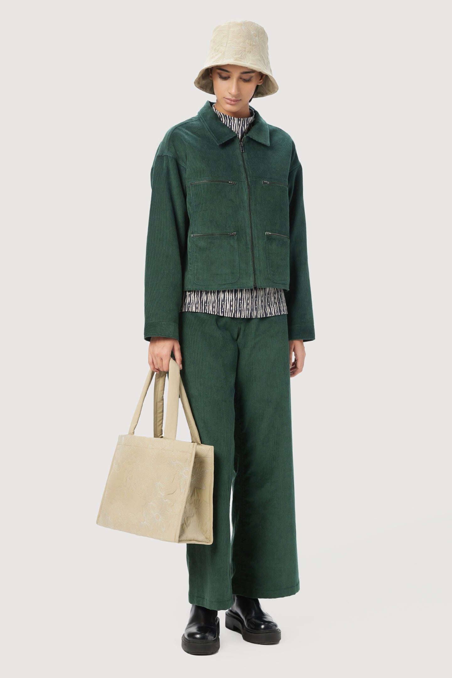 Regular Fit Trousers with Patch Pockets - Genes Lecoanet Hemant