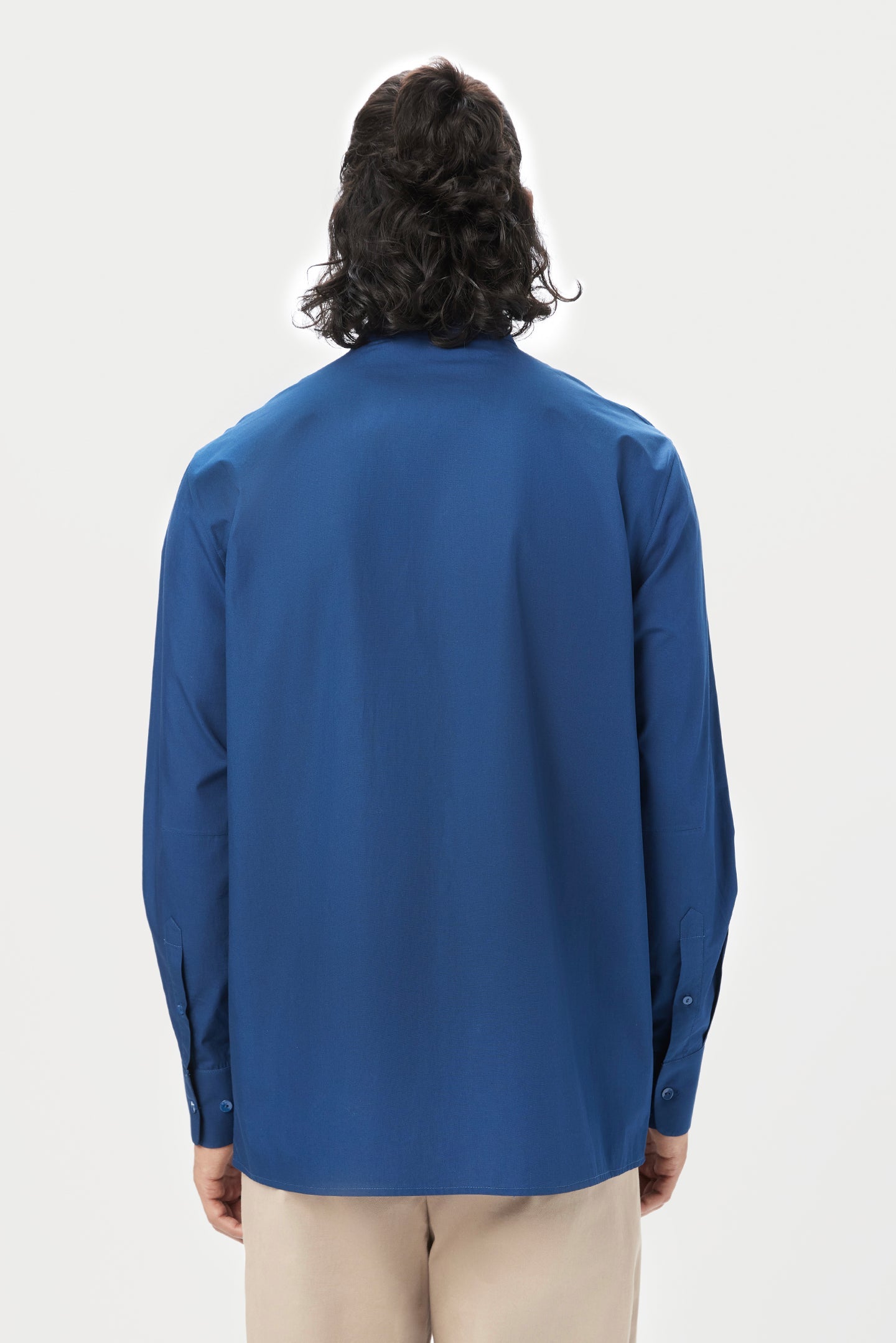 Easy Fit Button Up Shirt with Artful Stamp Print - Genes Lecoanet Hemant