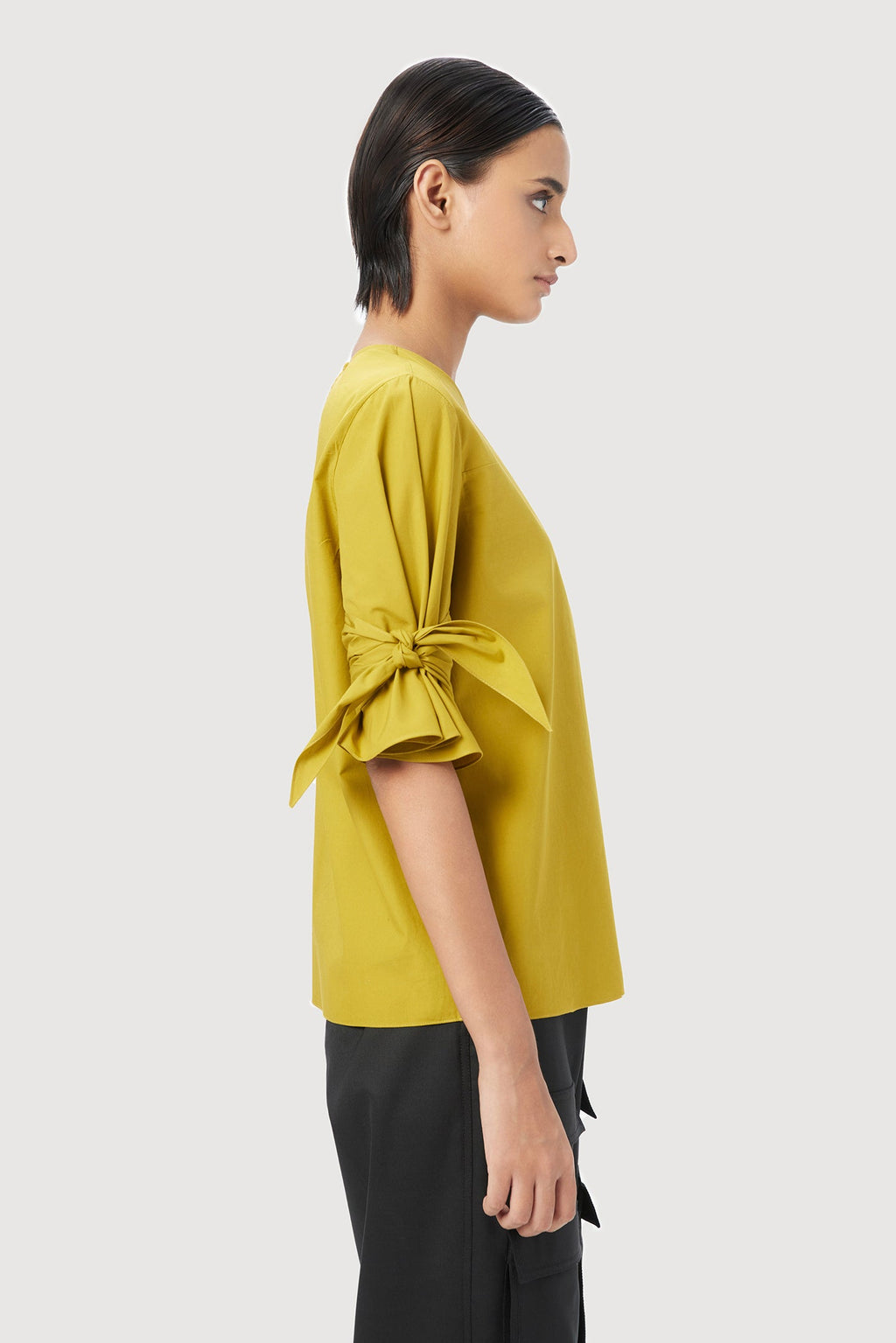 Straight Fit Round Neck Top - Genes Lecoanet Hemant