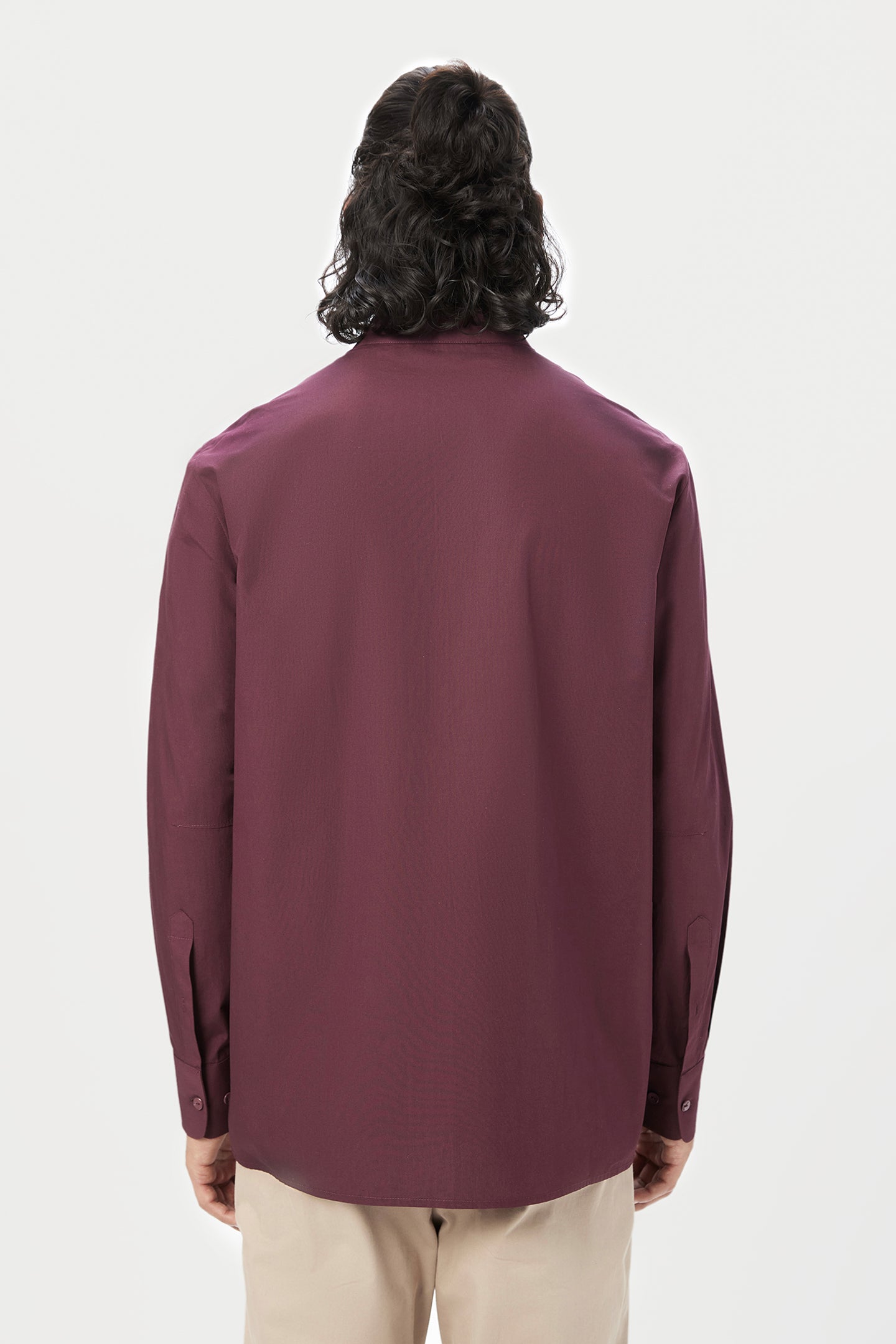 Easy Fit Button Up Shirt with Artful Stamp Print - Genes Lecoanet Hemant