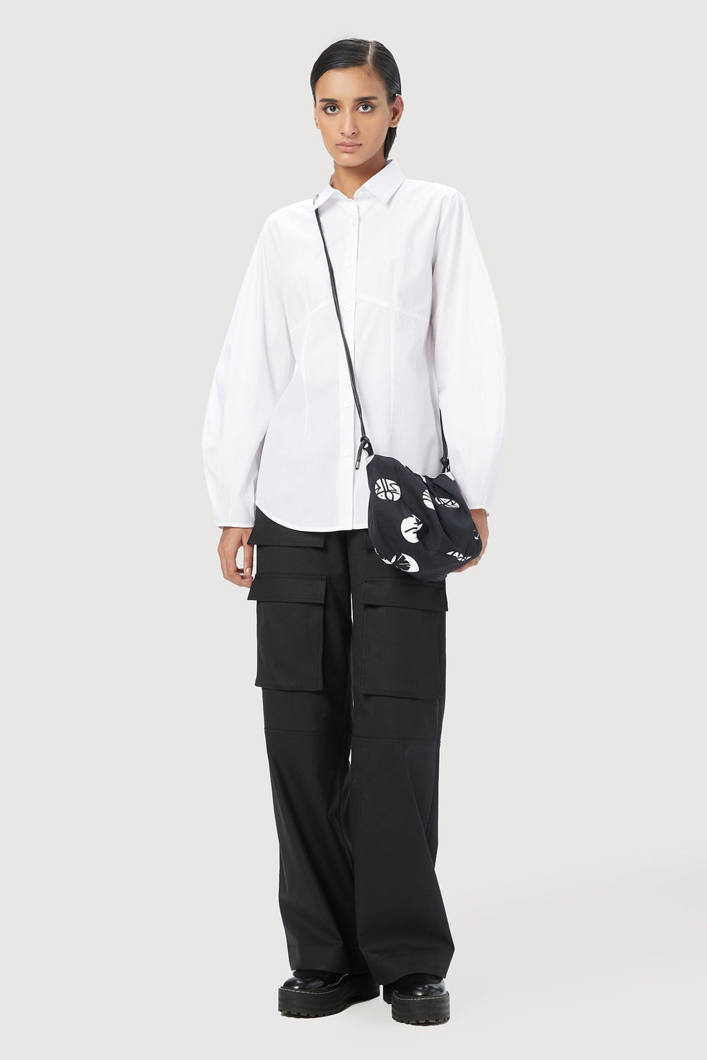 Regular Fit Button-Up Shirt with Voluminous Sleeves - Genes Lecoanet Hemant