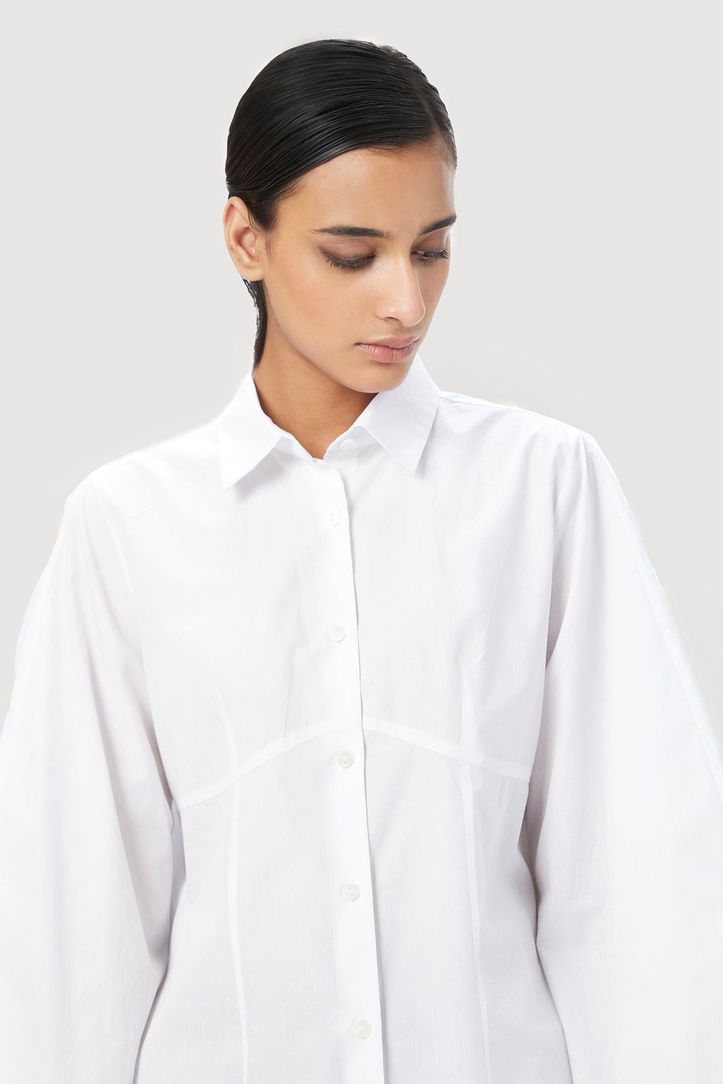Regular Fit Button-Up Shirt with Voluminous Sleeves - Genes Lecoanet Hemant