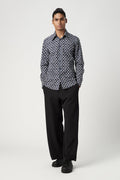 Regular Fit Button-Up Shirt in an All-Over Scallop Print - Genes Lecoanet Hemant
