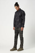 Regular Fit Button-Up Shirt with All-Over Thread Embroidery - Genes Lecoanet Hemant