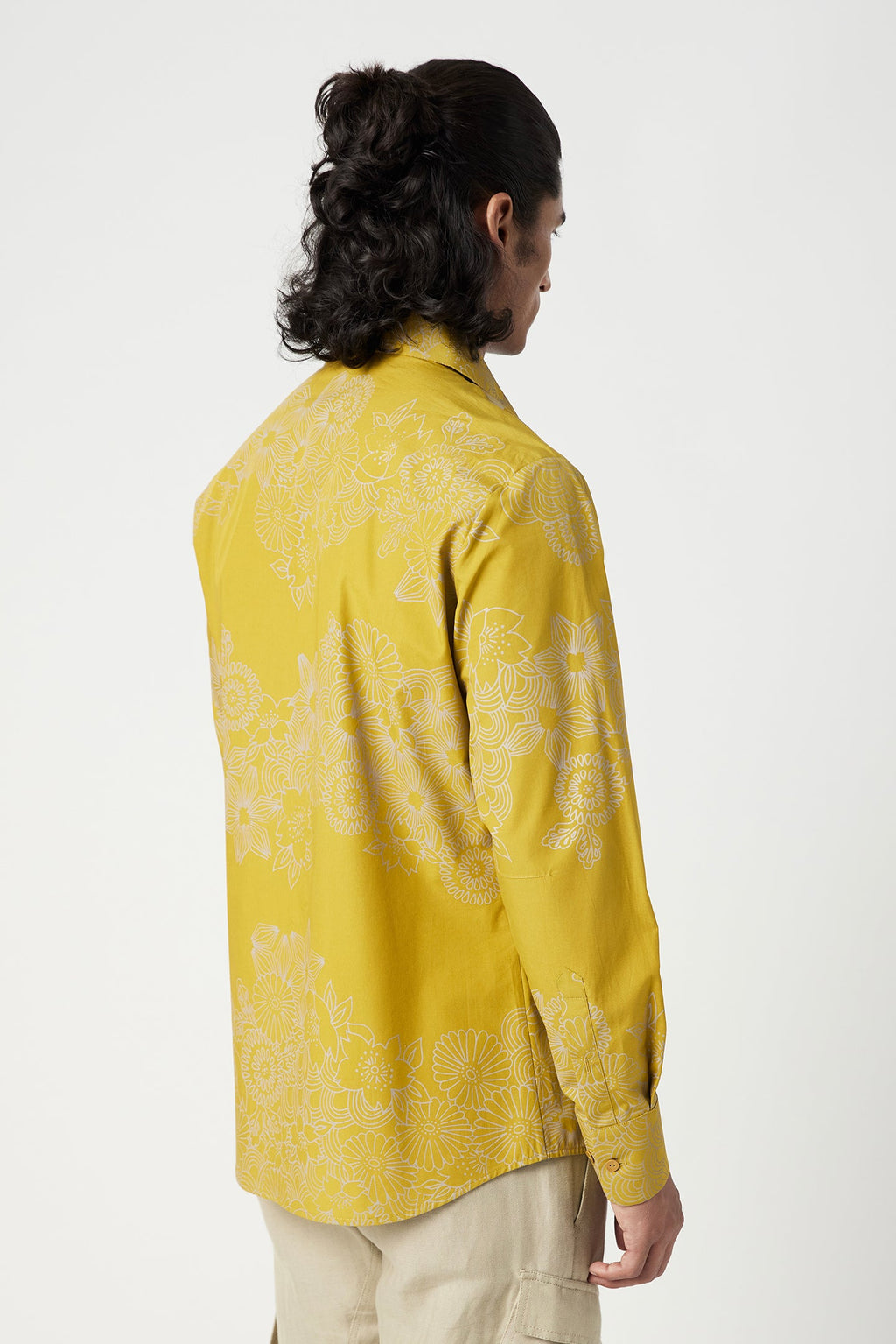 Regular Fit Button-Up Shirt with All-Over Floral Print - Genes Lecoanet Hemant