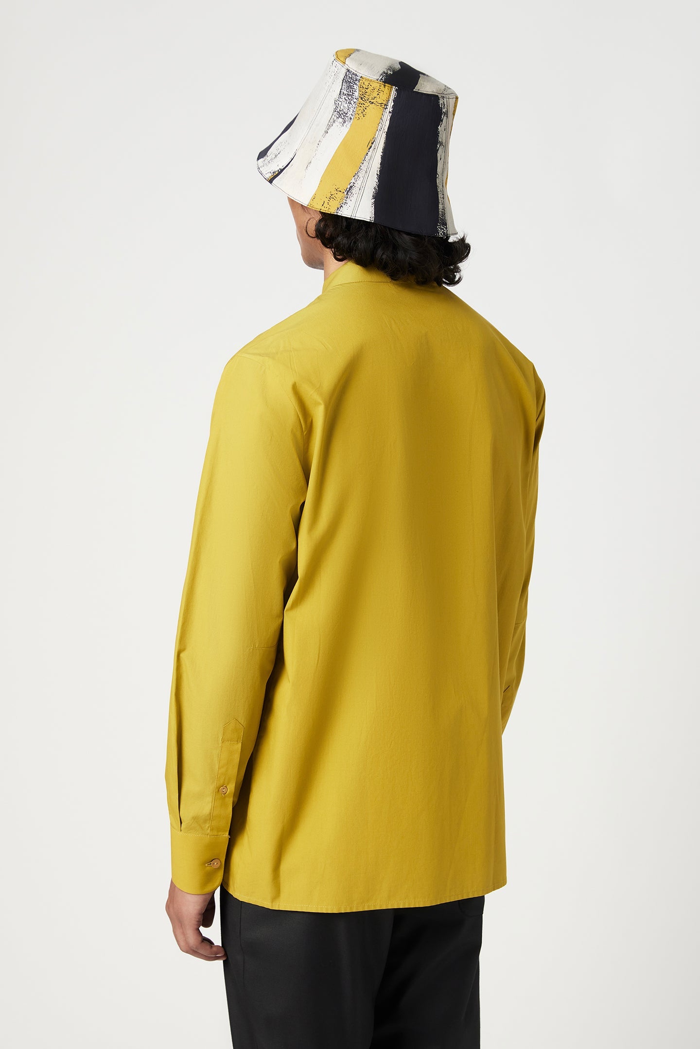 Easy Fit Button Up Shirt with Artful Stamp Print - Genes Lecoanet Hemant