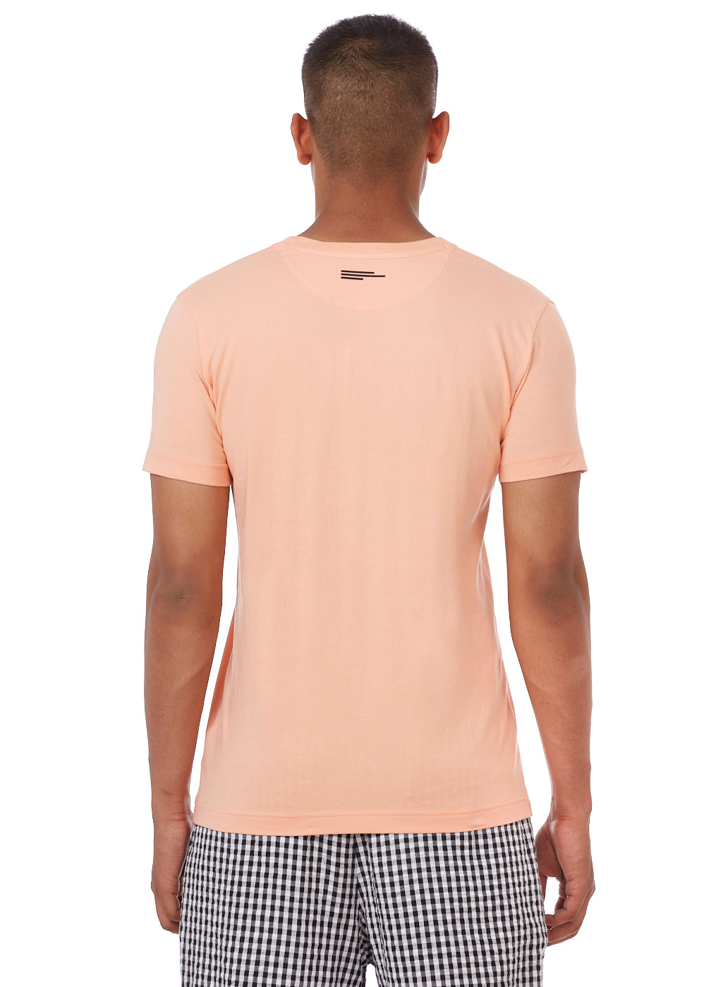 Peach Graphic Tree-Ring Print Cotton T-Shirt