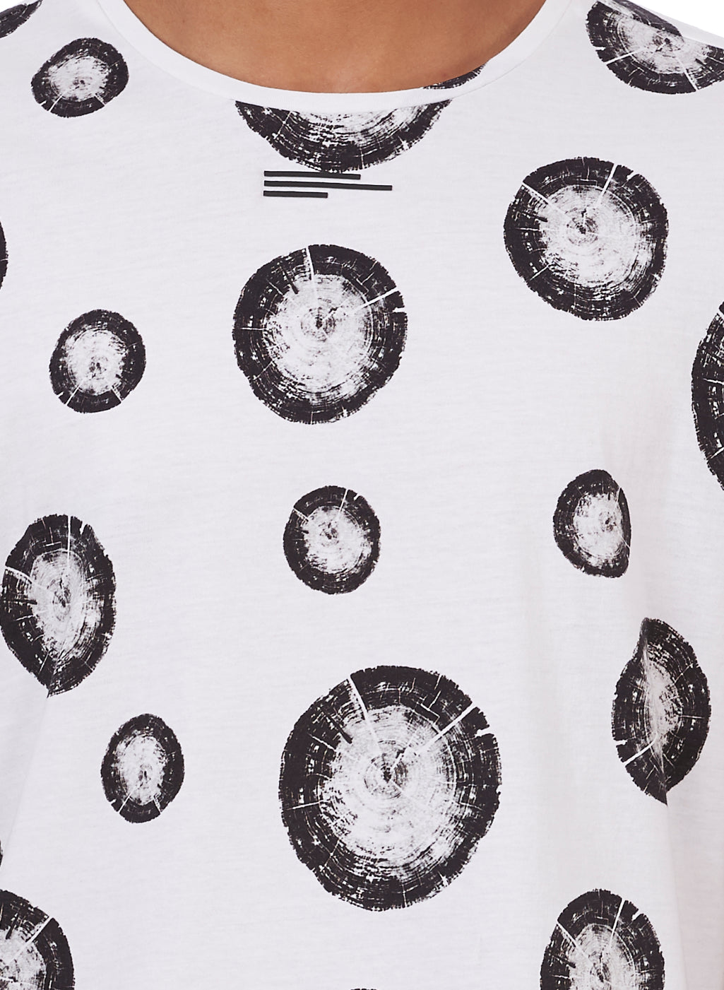 White Graphic Dot Print T-Shirt