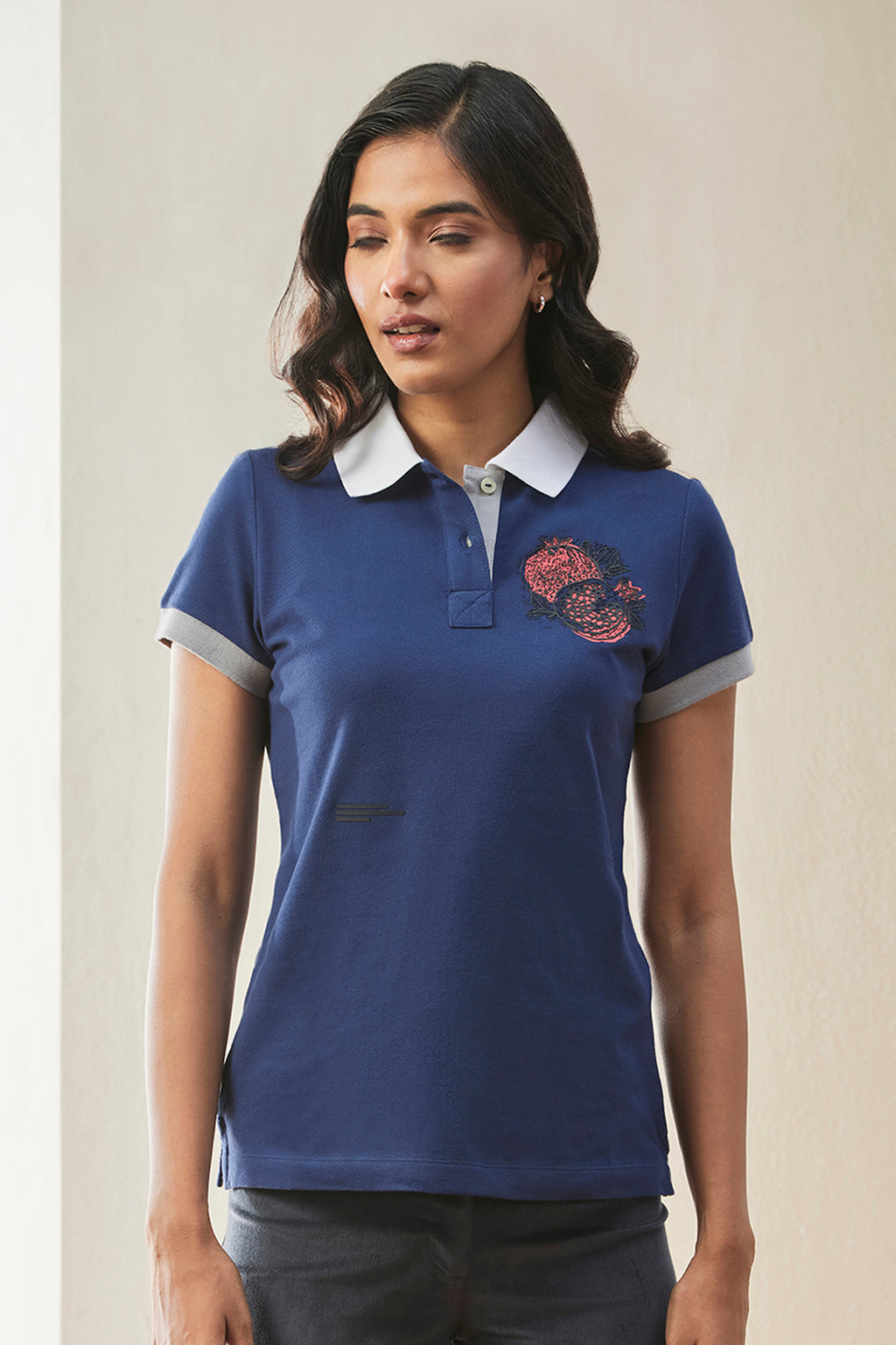 Navy Classic Polo Womens T-shirt