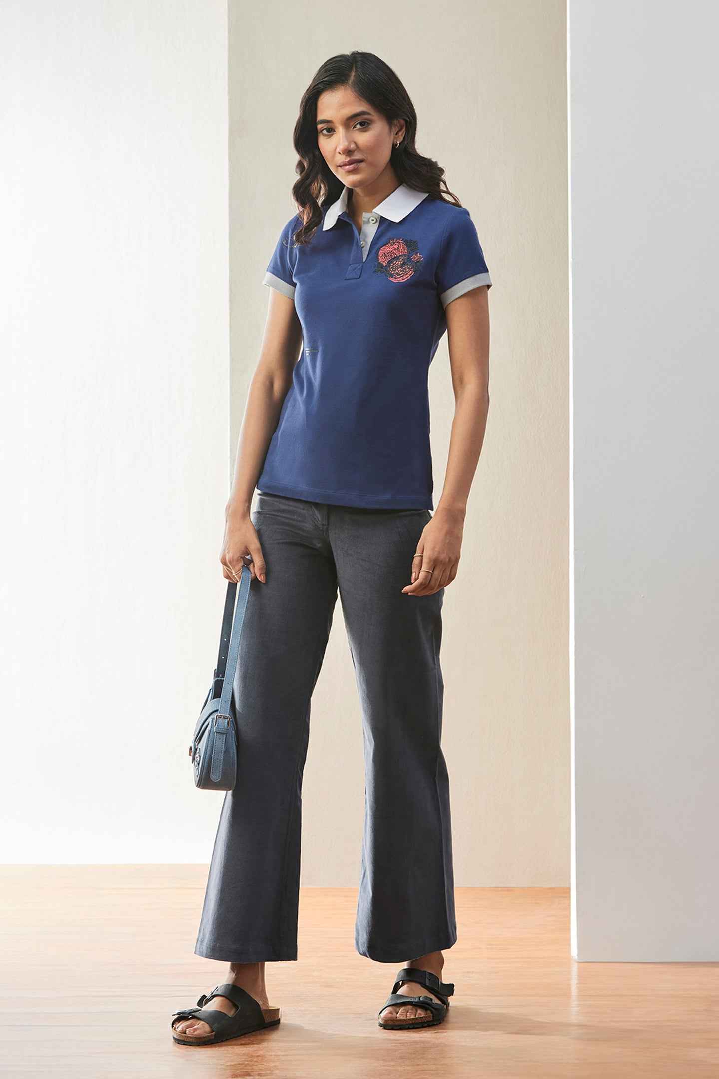 Navy Classic Polo Womens T-shirt