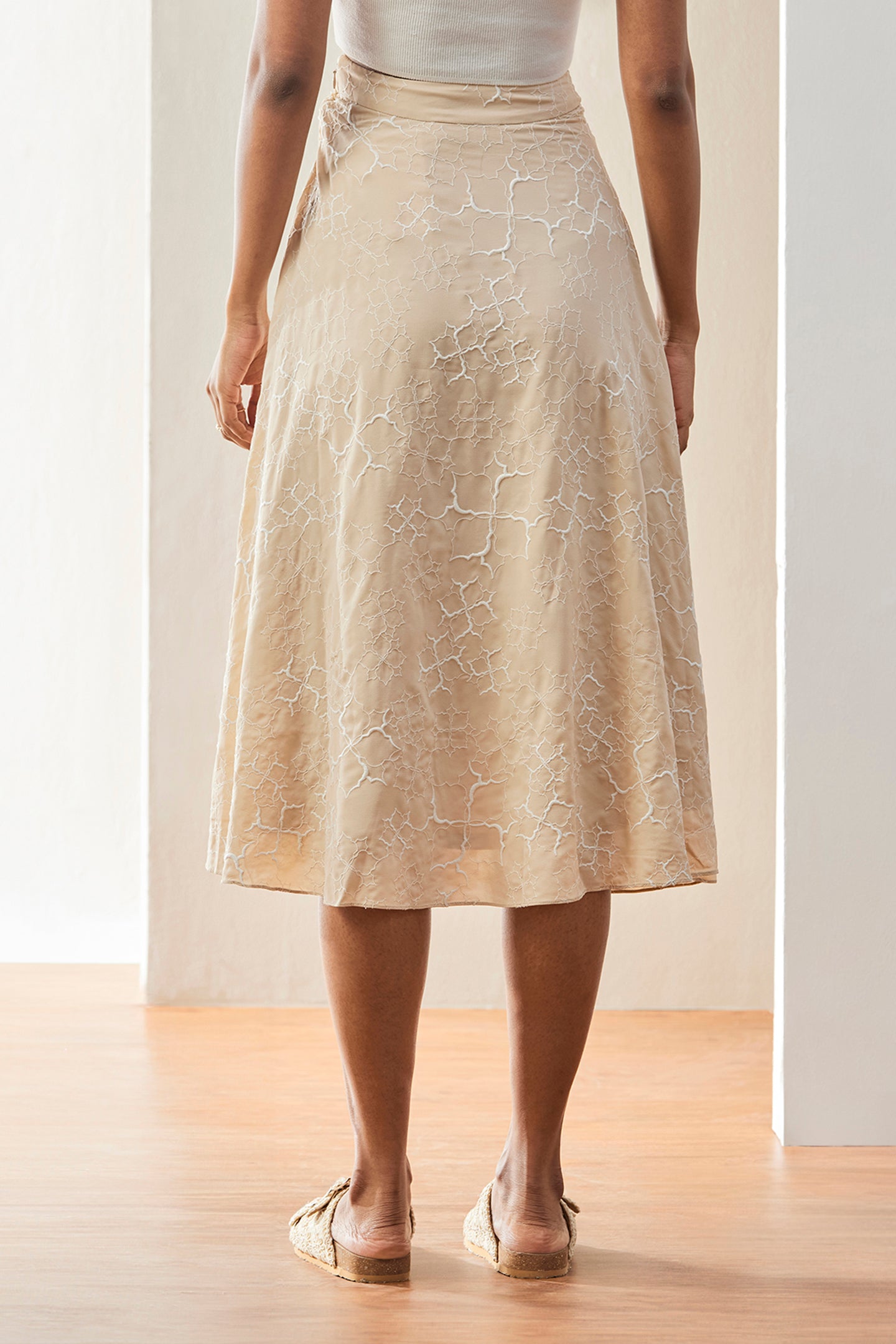 Casual Womens Skirt Beige