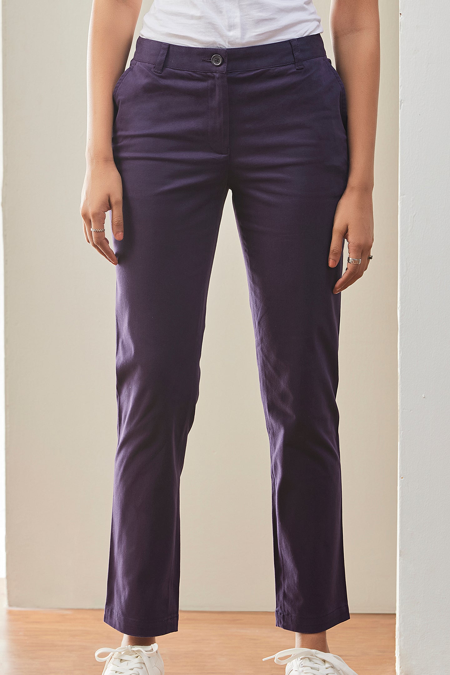 Casual Women Pants Purple