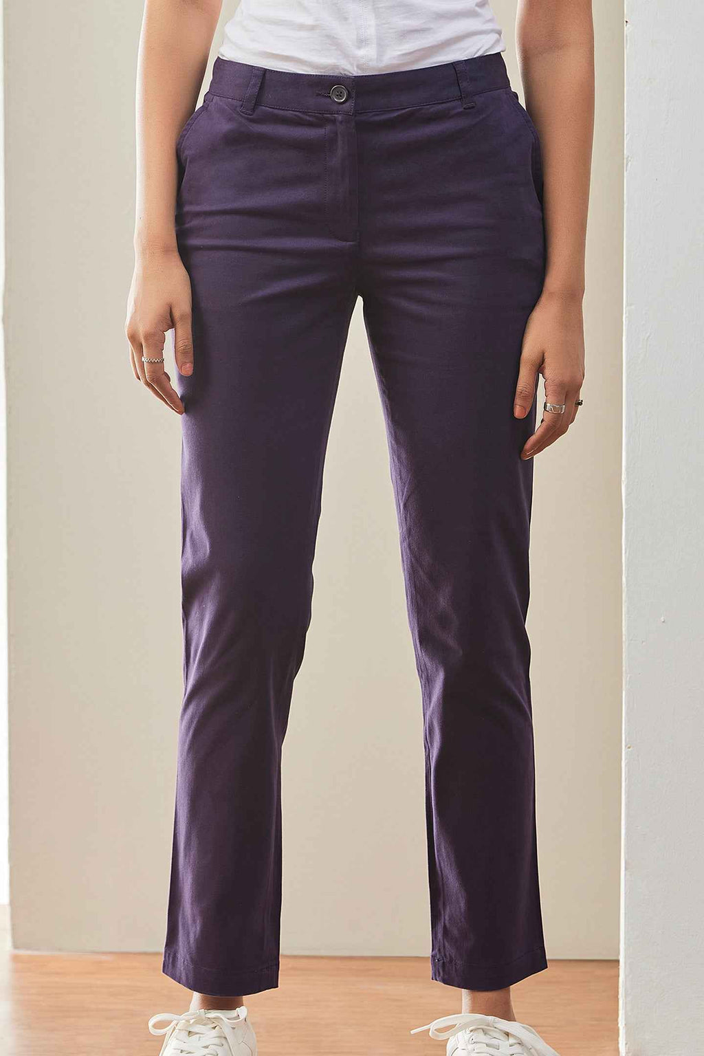 Trendy Women's Cotton Satin Chinos