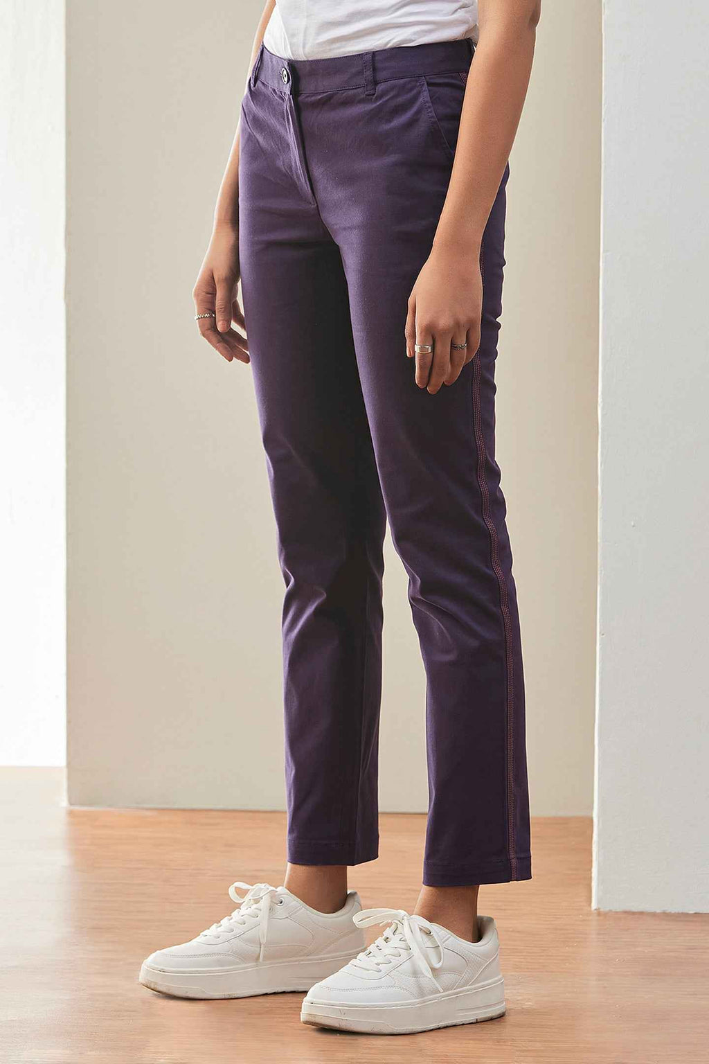 Trendy Women's Cotton Satin Chinos