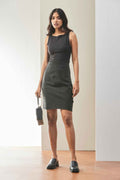 Charcoal Grey Structured Pencil Skirt