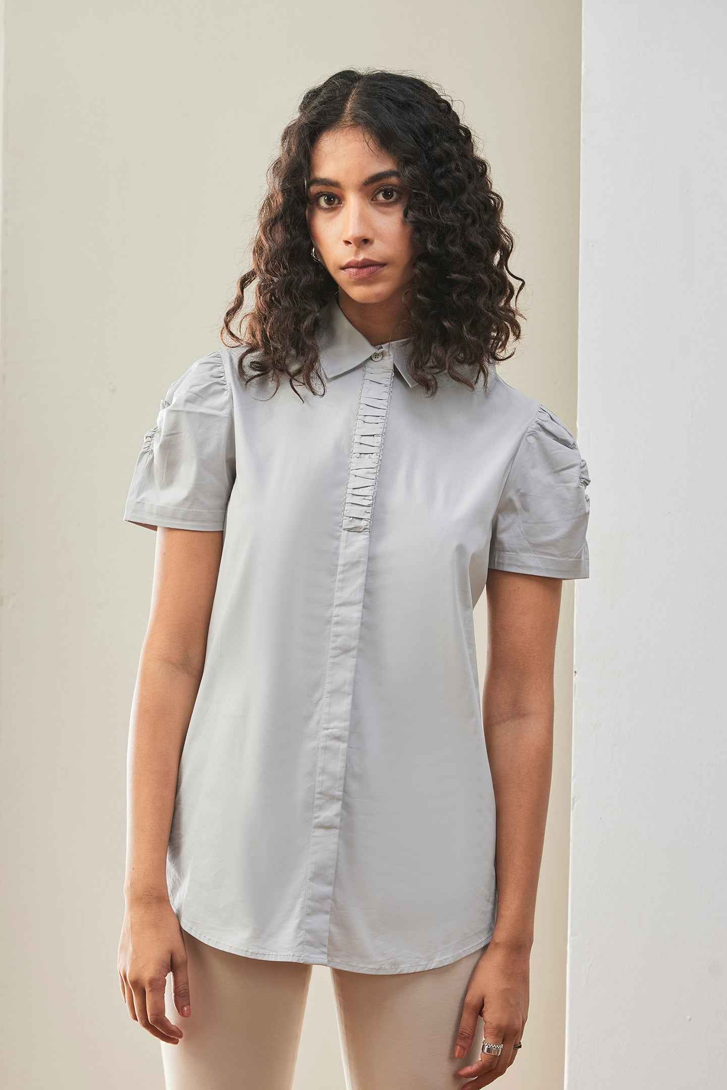 Casual Top For Womens Grey