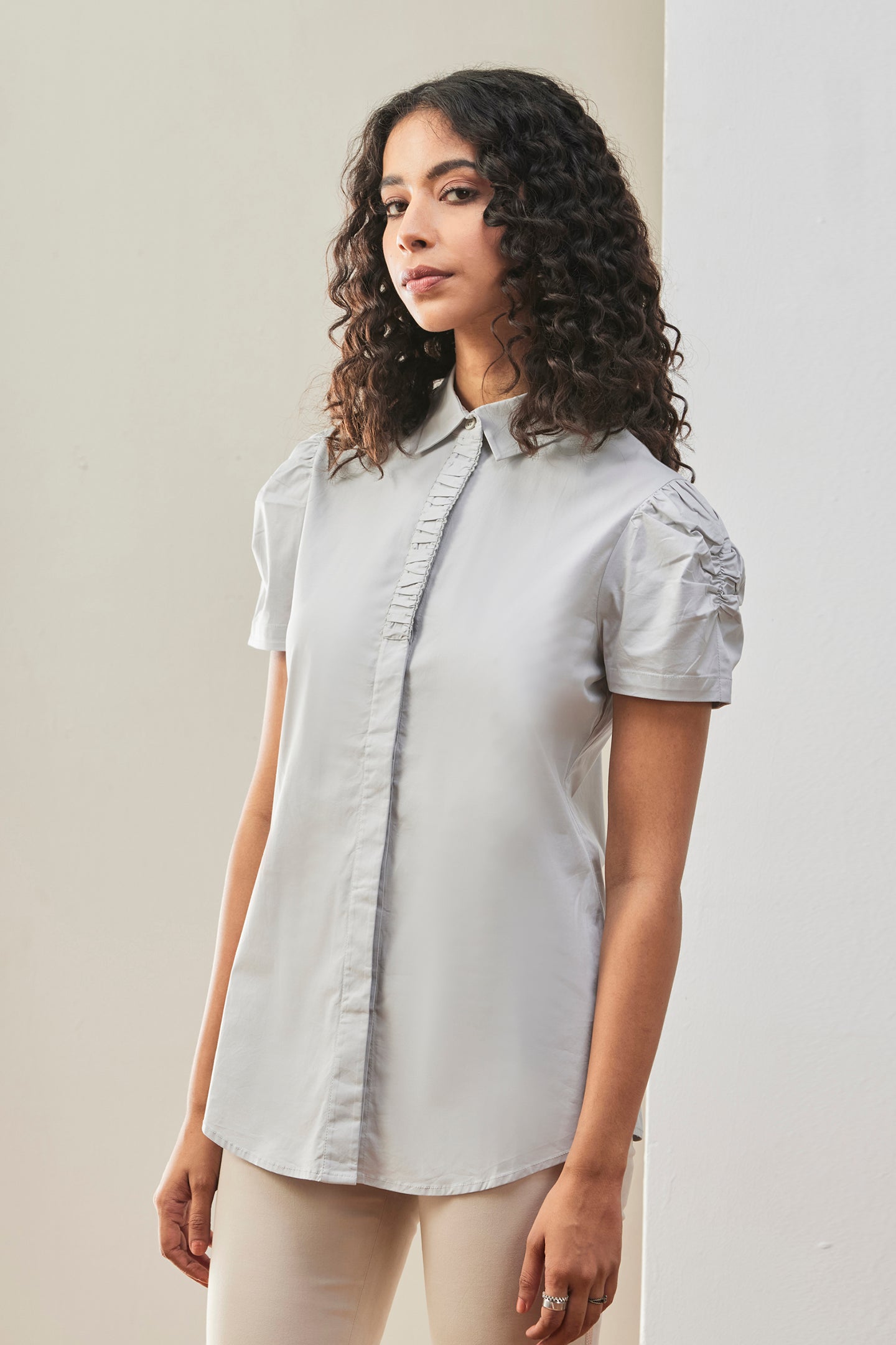 Casual Top For Womens Grey