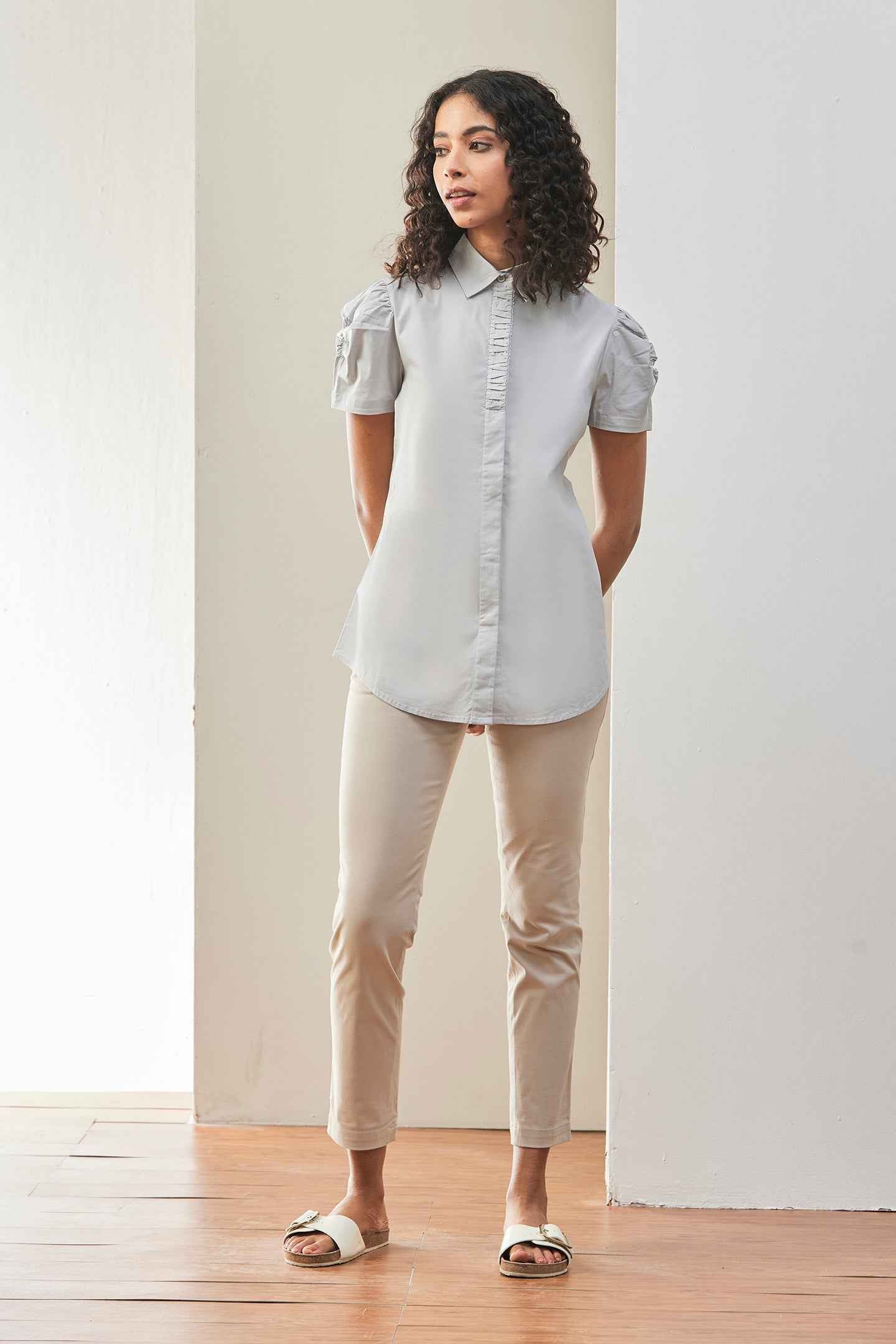 Casual Top For Womens Grey