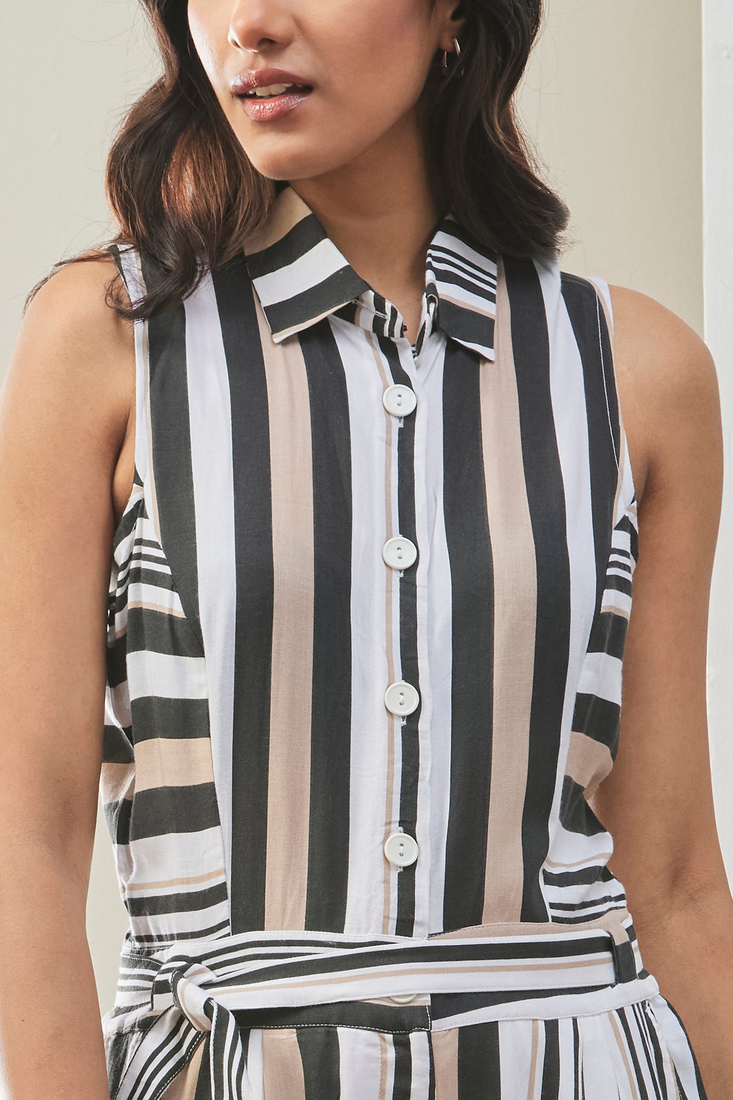 The Monochrome Stripe Jumpsuit
