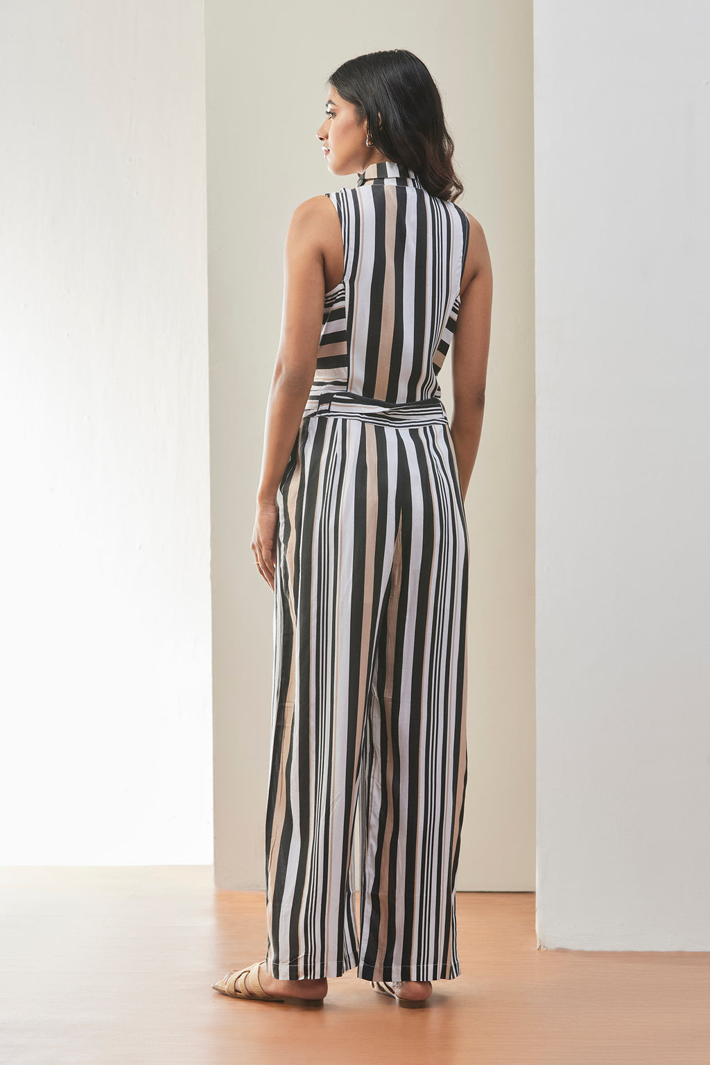 The Monochrome Stripe Jumpsuit