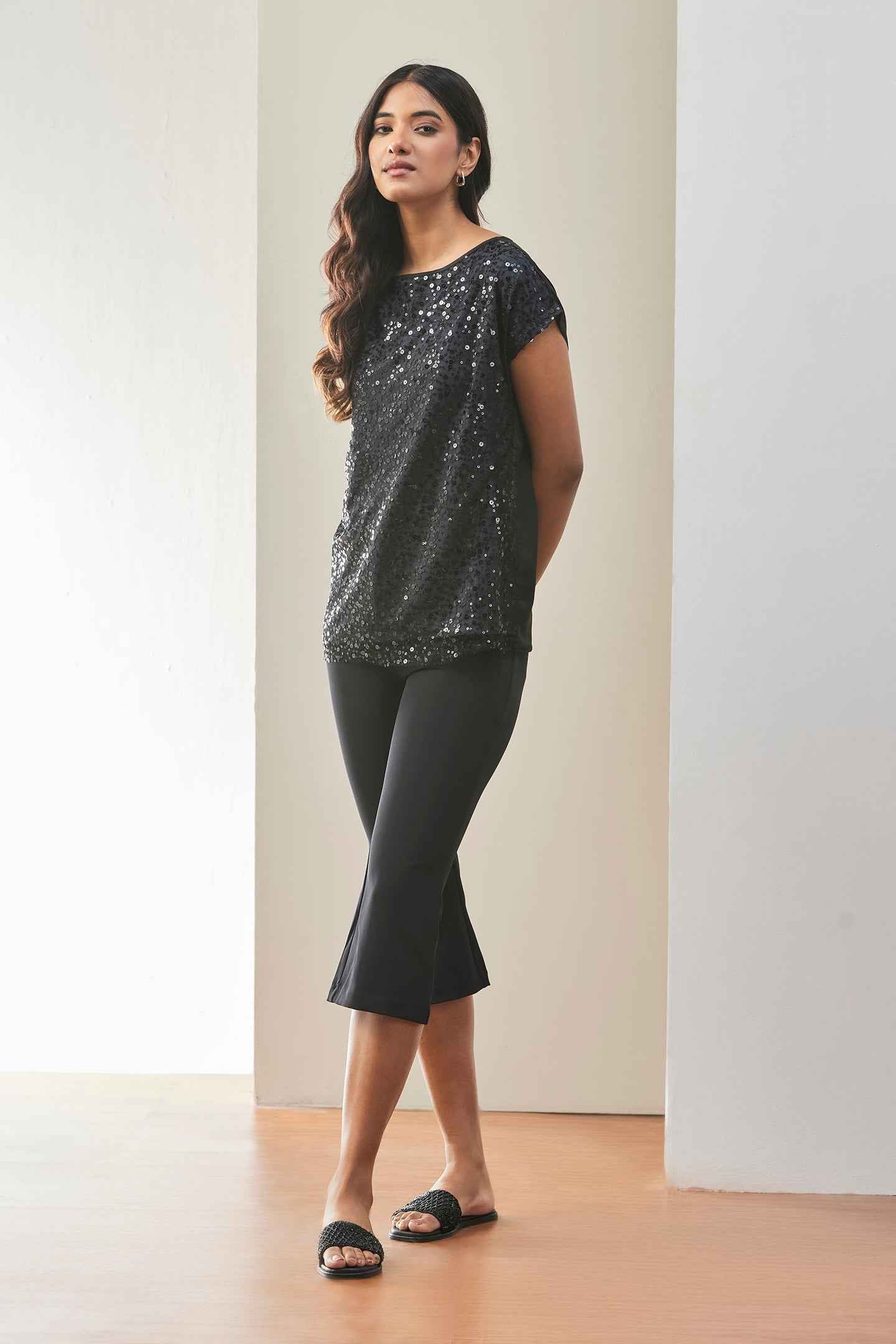 Shimmer Partywear Top For Womens