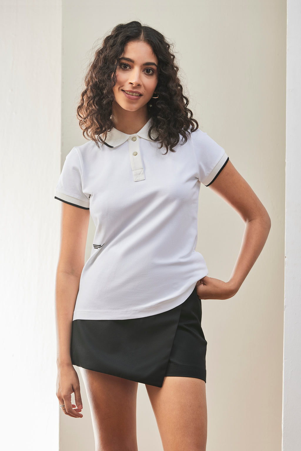 White Classic Polo Womens T-shirt