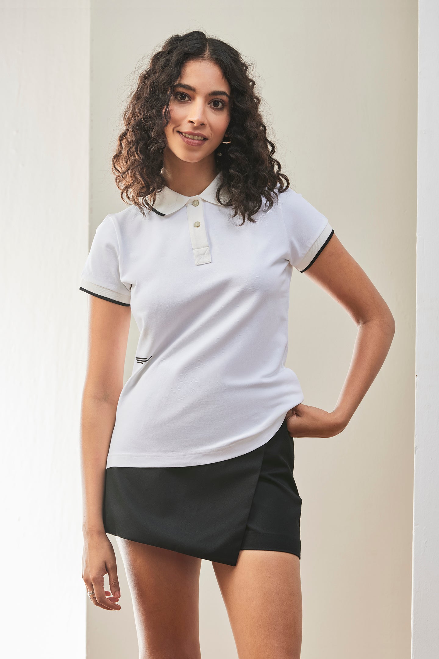 White Classic Polo Womens T-shirt