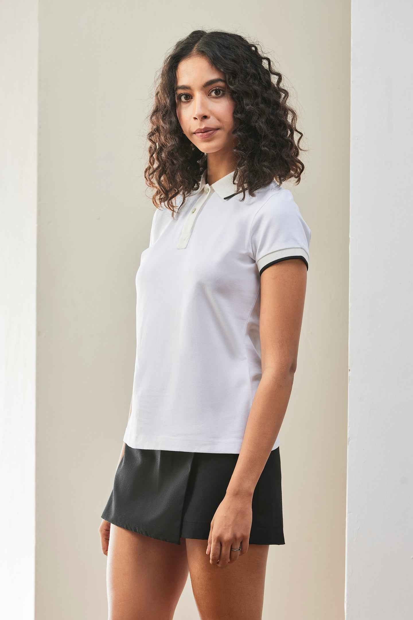 White Classic Polo Womens T-shirt