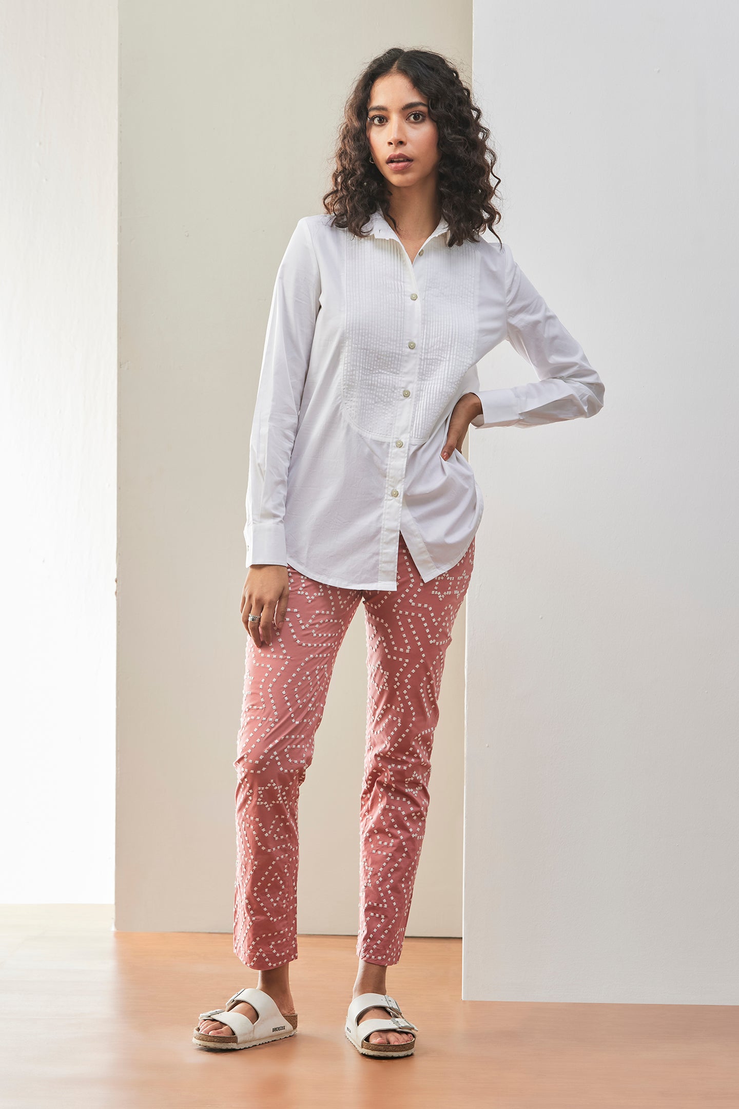 White Classic Shirt For Womens