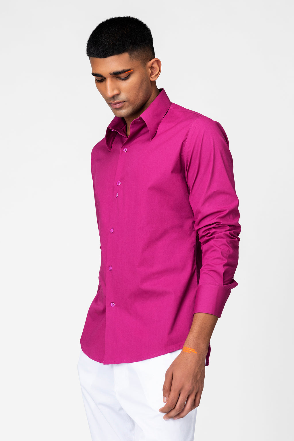 Bold Magenta Formal Shirt for Men