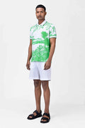 Men's Regular Fit Cotton Pique Polo with Contrast Tipping-Spring Green