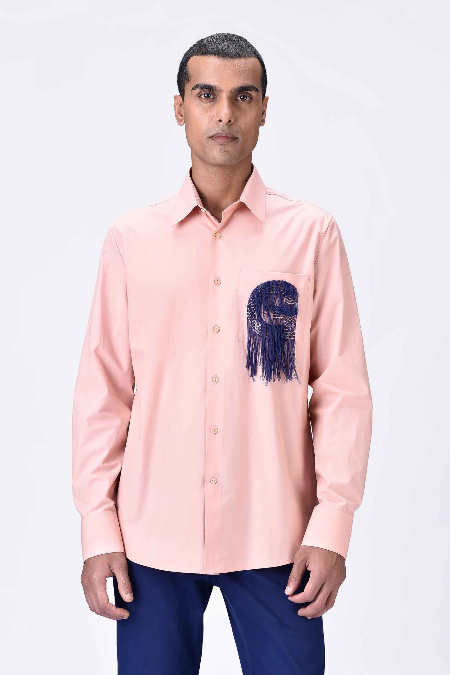 Giza Cotton Poplin Shirt - Pink