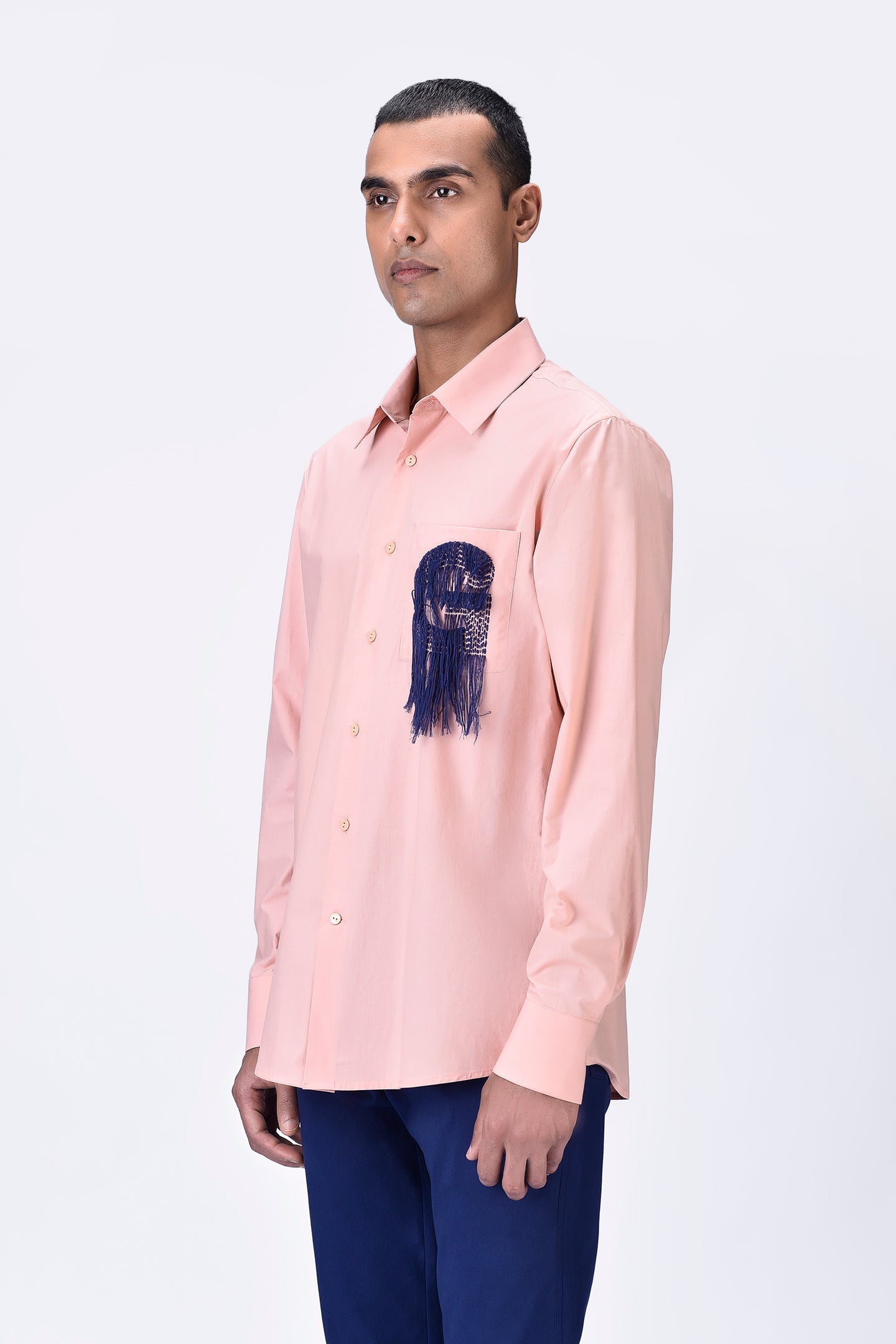 Giza Cotton Poplin Shirt - Pink