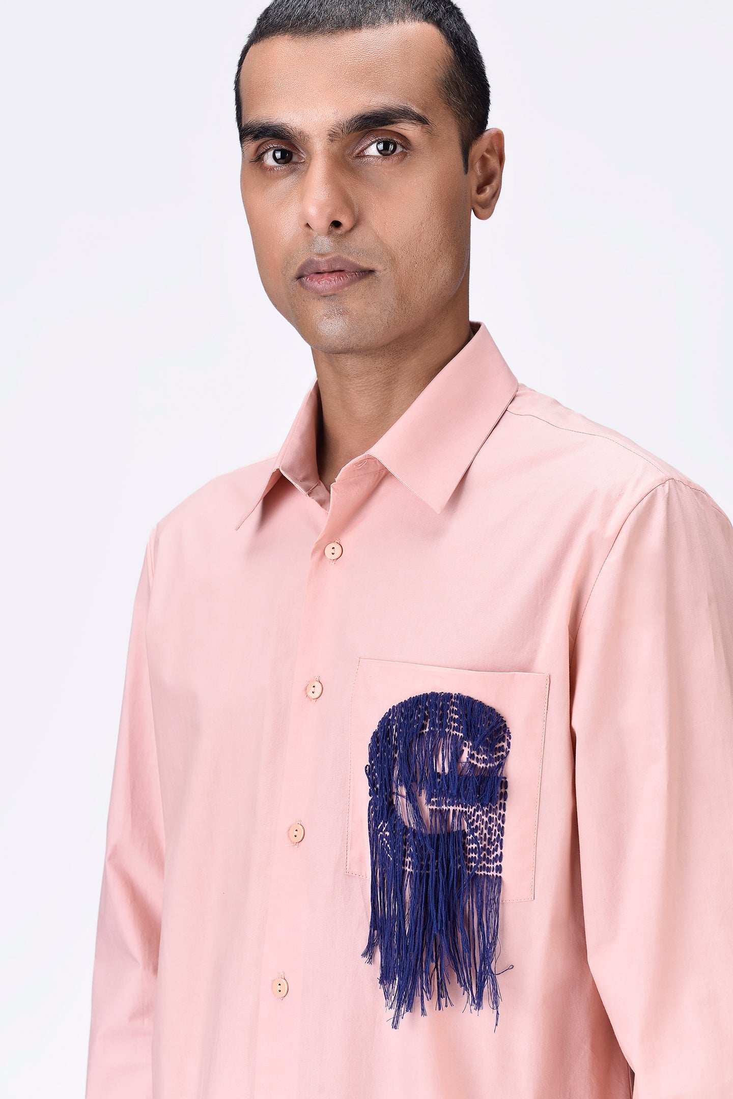 Giza Cotton Poplin Shirt - Pink