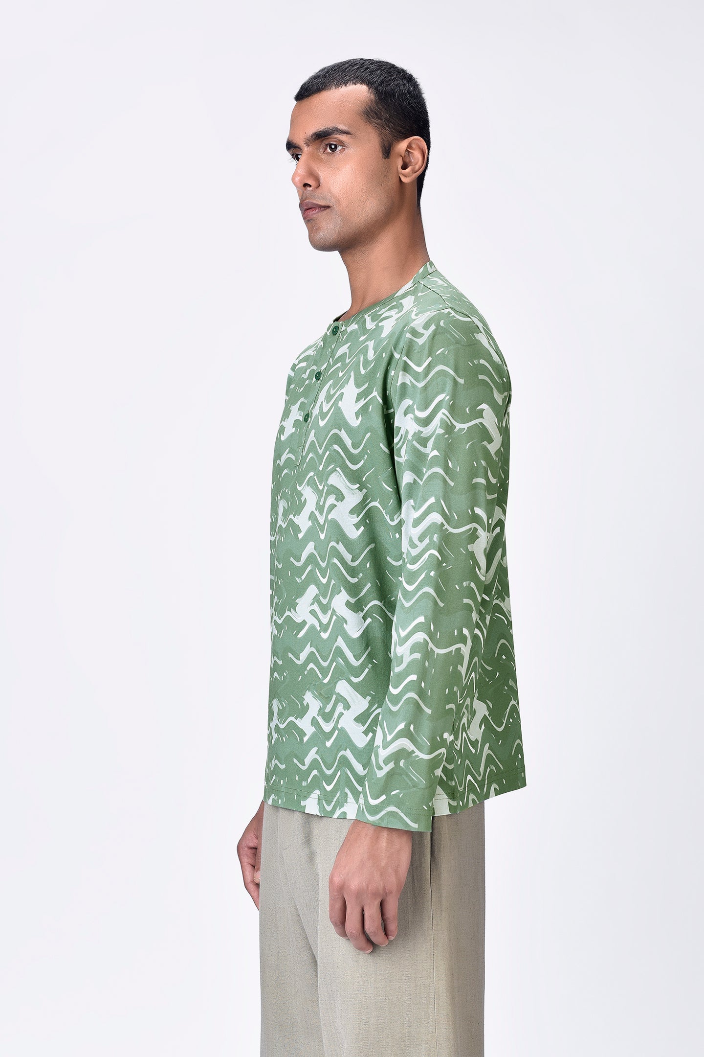 Taupe Regular Fit Full Sleeve T-Shirt