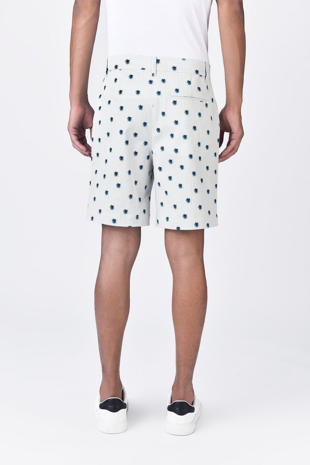Stripe Cotton Twill Shorts