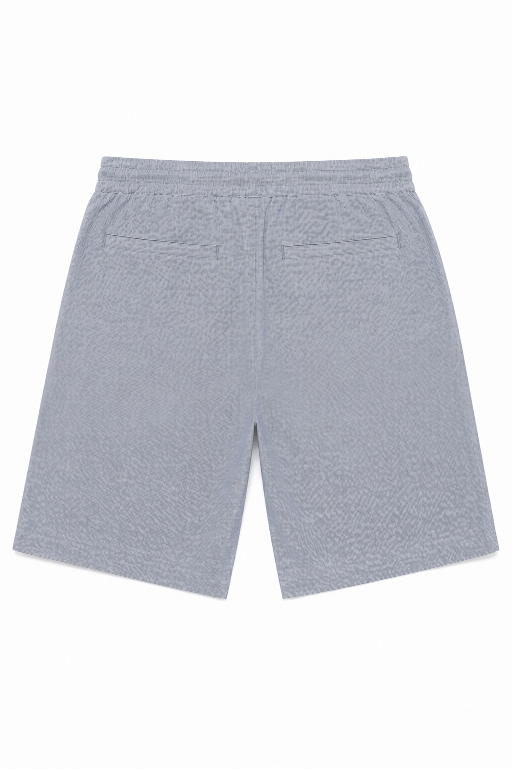 Checked Relaxed Shorts – Grey Micro Check