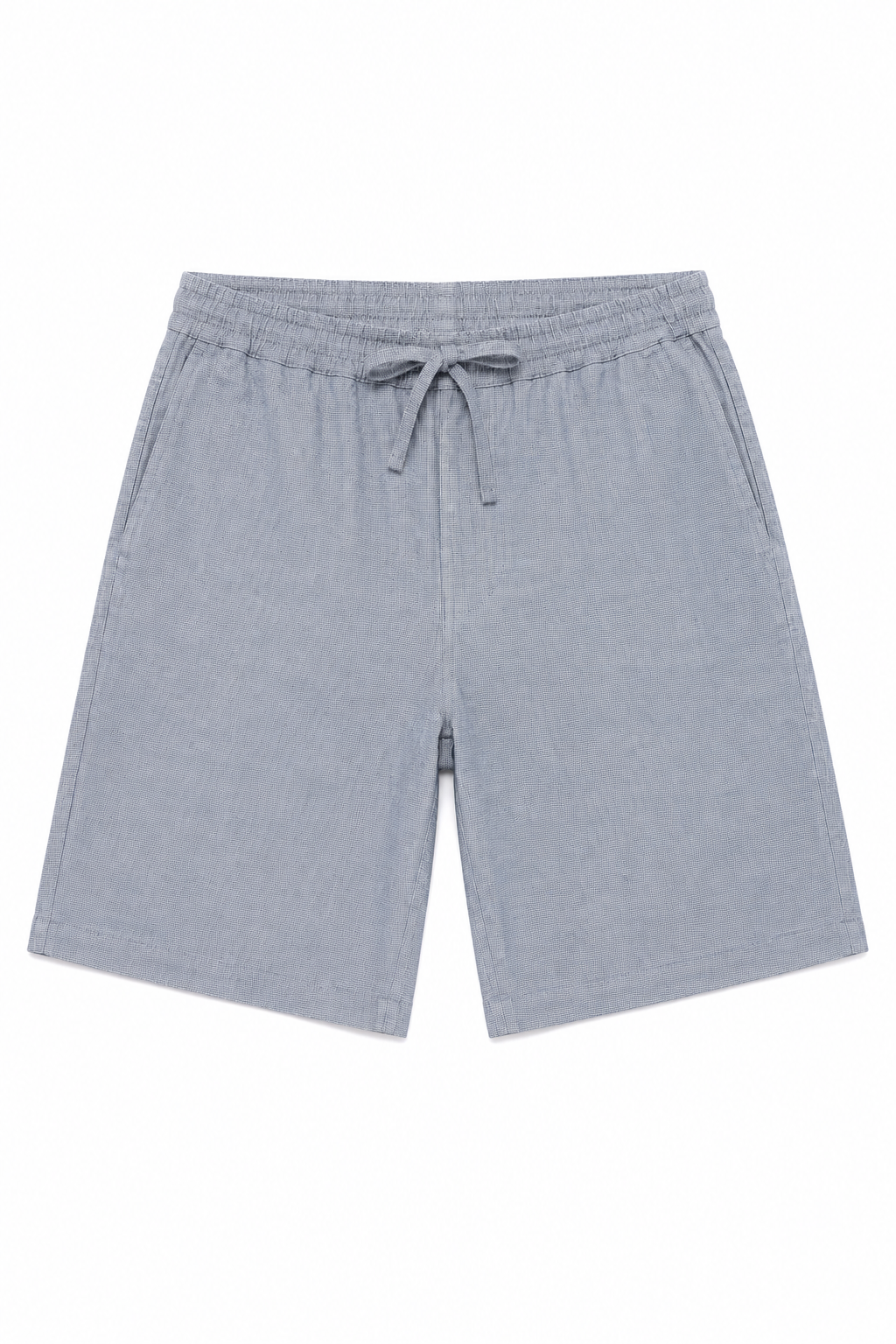 Checked Relaxed Shorts – Blue Micro Check