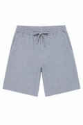 Checked Relaxed Shorts – Grey Micro Check