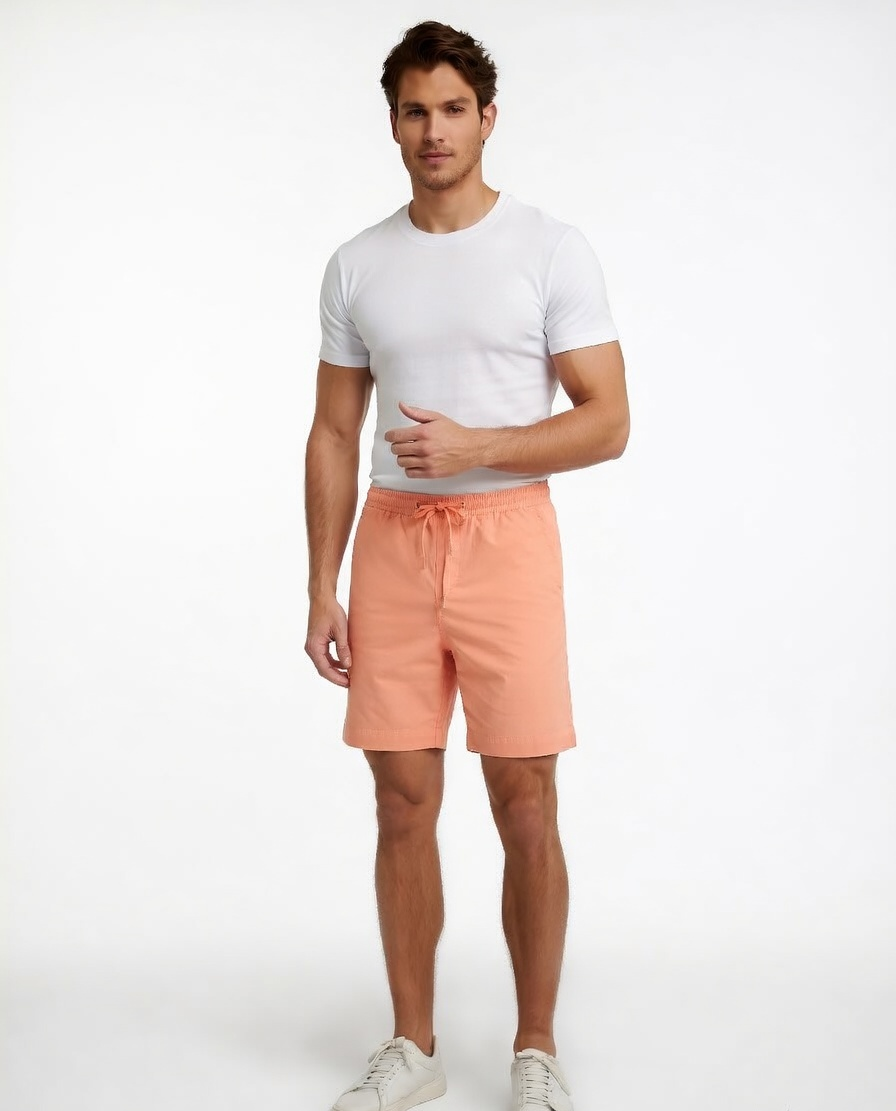 Casual Mens Shorts Coral