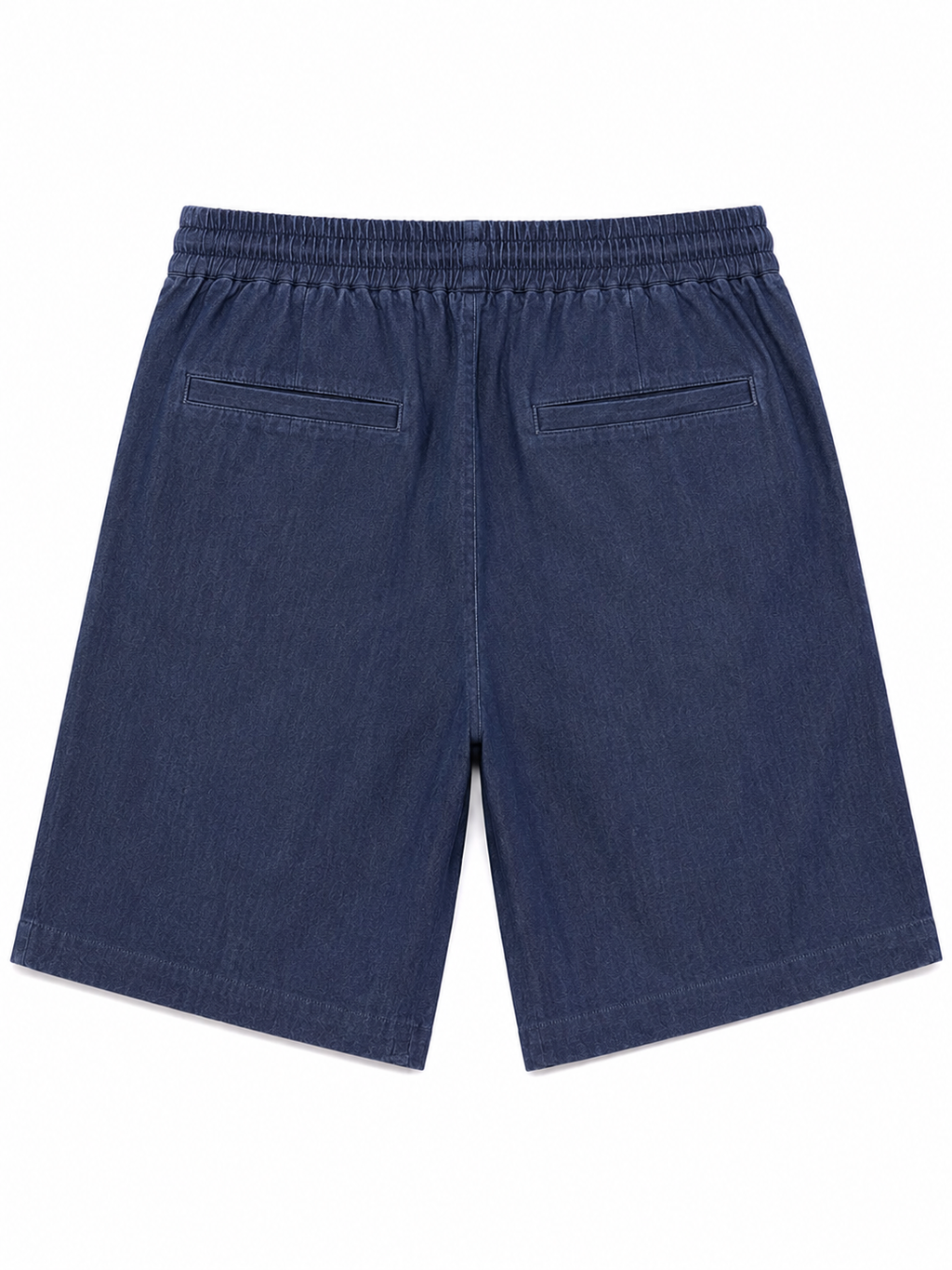 Denim Silk Relaxed Shorts – Indigo Blue