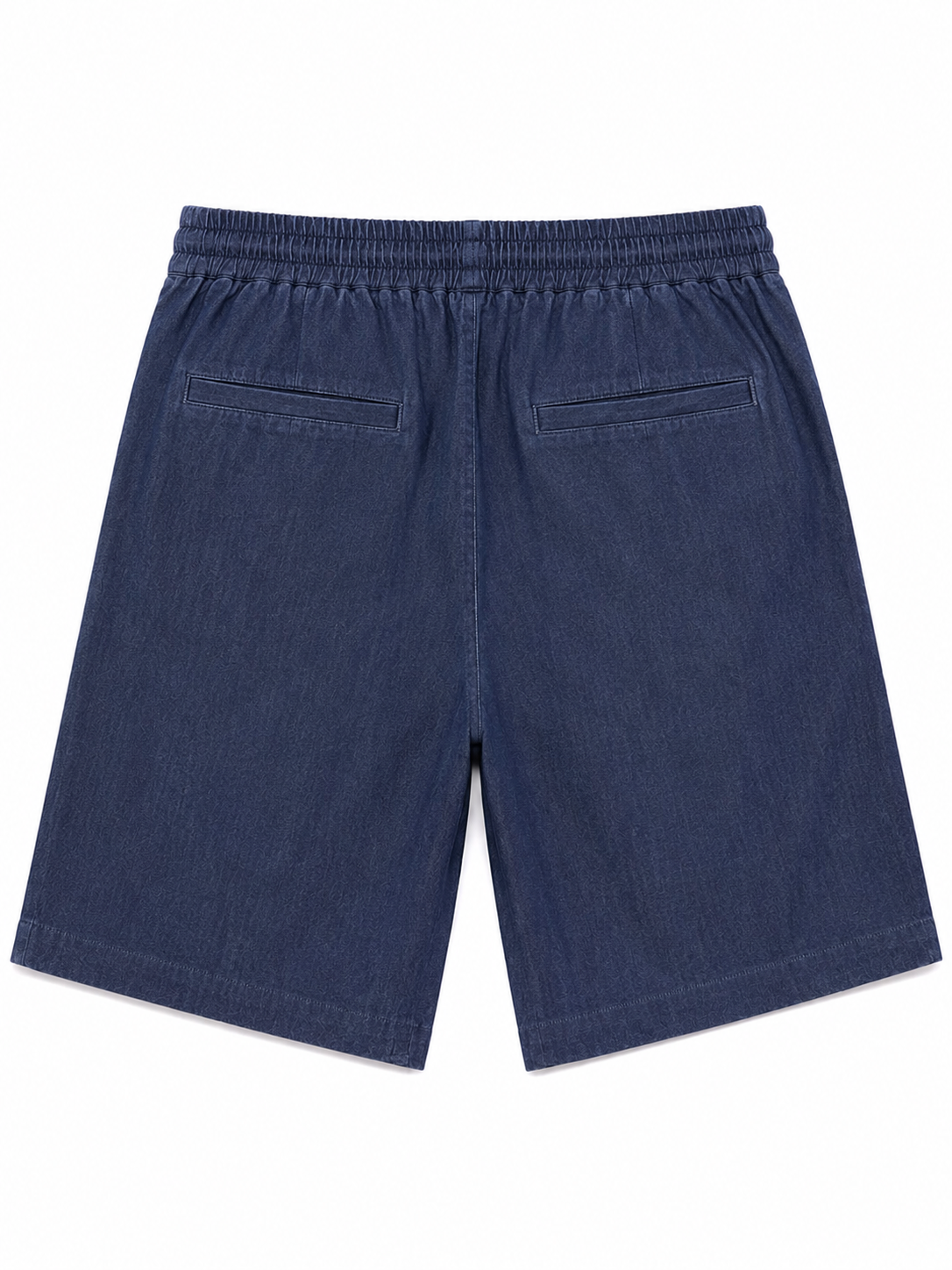 Denim Silk Relaxed Shorts – Indigo Blue