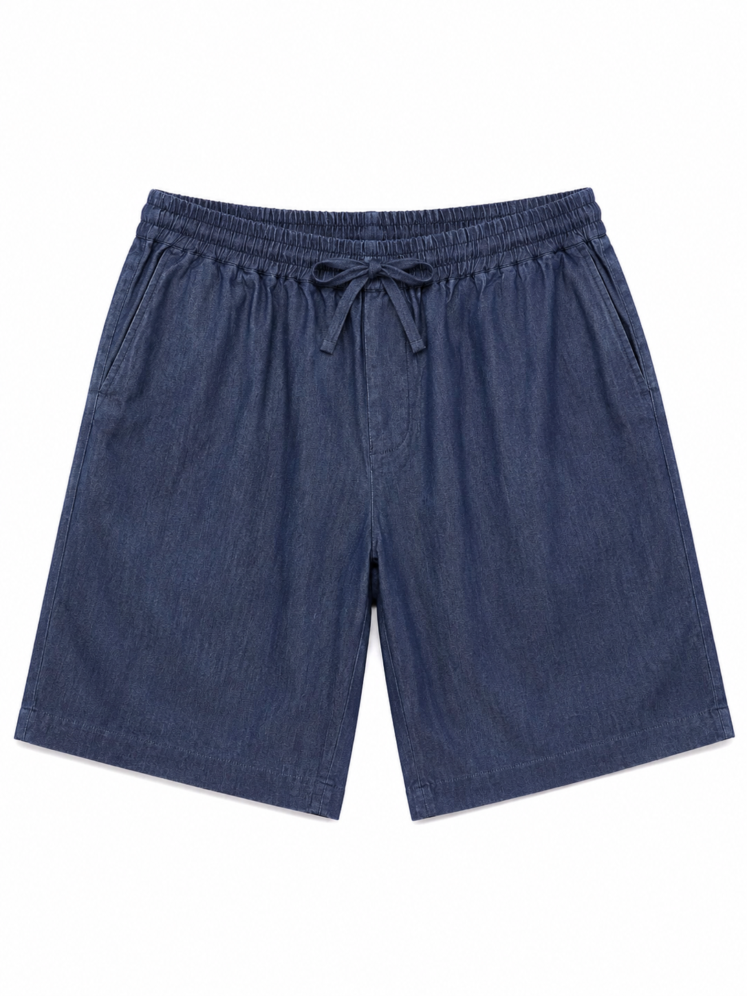 Denim Silk Relaxed Shorts – Indigo Blue